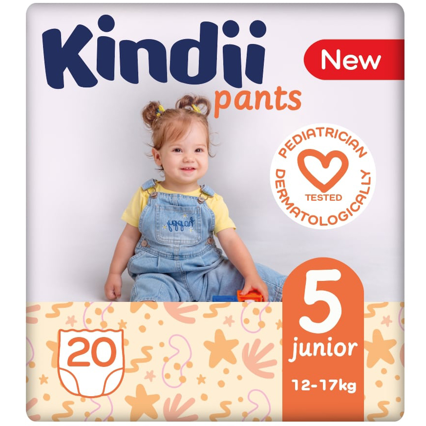 Подгузники-трусики Kindii Pants размер 5 Junior (12-17 кг) 20 шт. - фото 1