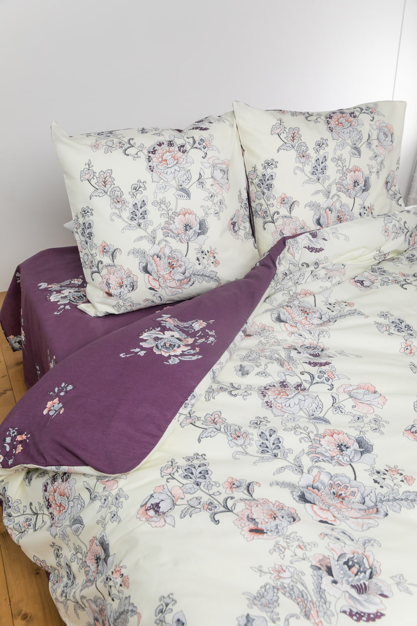 Комплект постельного белья ТЕП Soft dreams Josephina двуспальный фиолетовый с белым (2-03858_25506) - фото 4