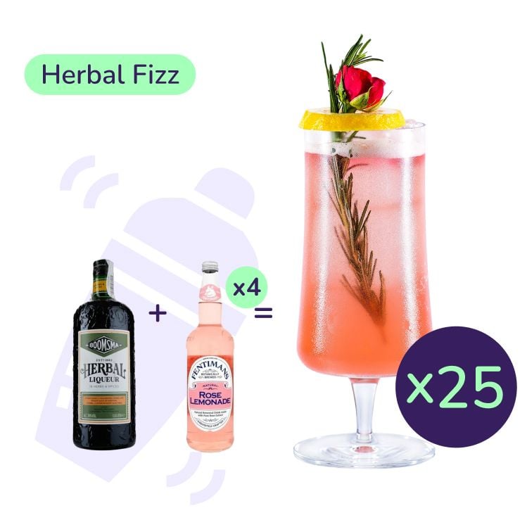 Коктейль Herbal Fizz (набір інгредієнтів) х25 на основі Boomsma - фото 1