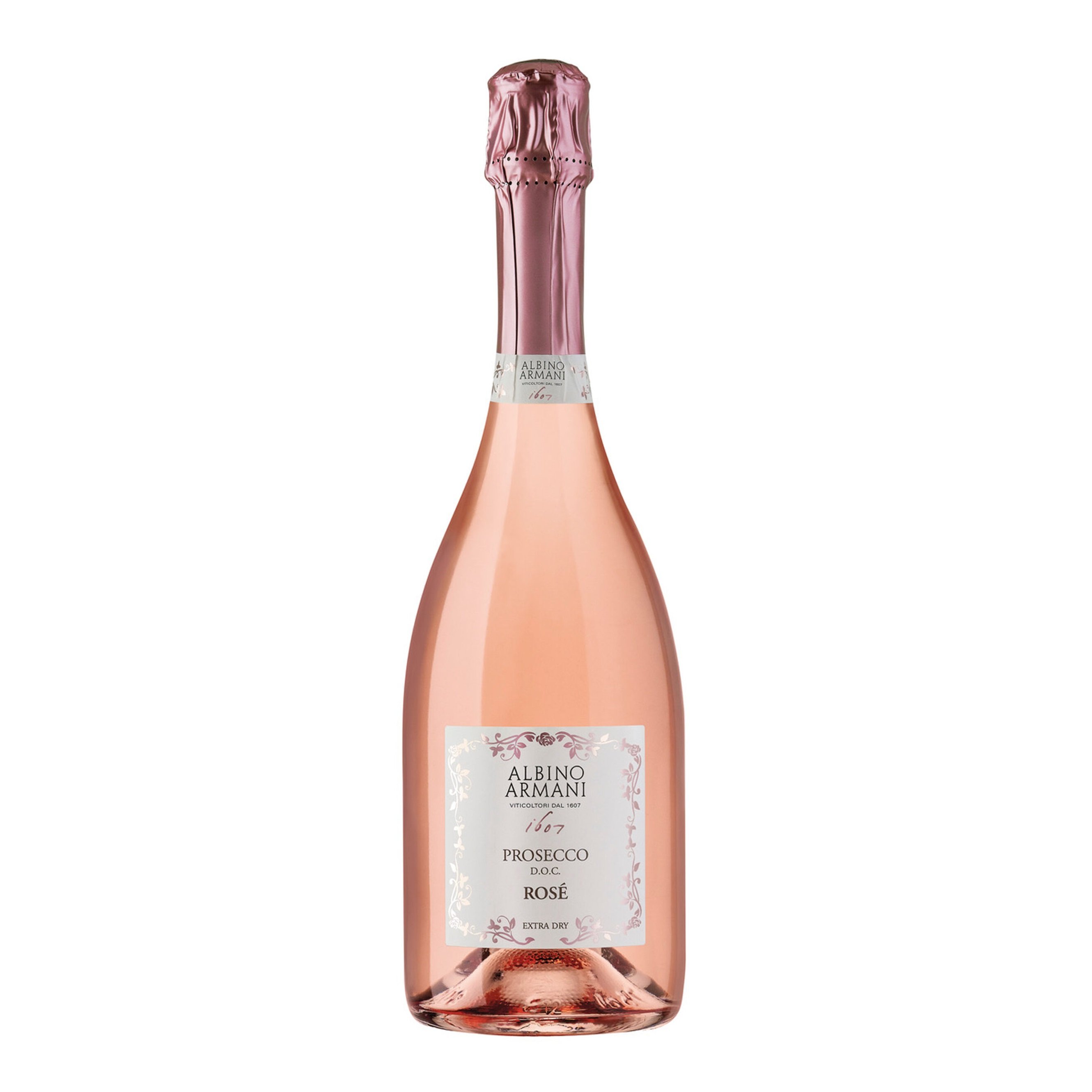Игристое вино Albino Armani Prosecco Rose Millesimato DOC Extra Dry, розовое, 11%, 0,75 л - фото 1