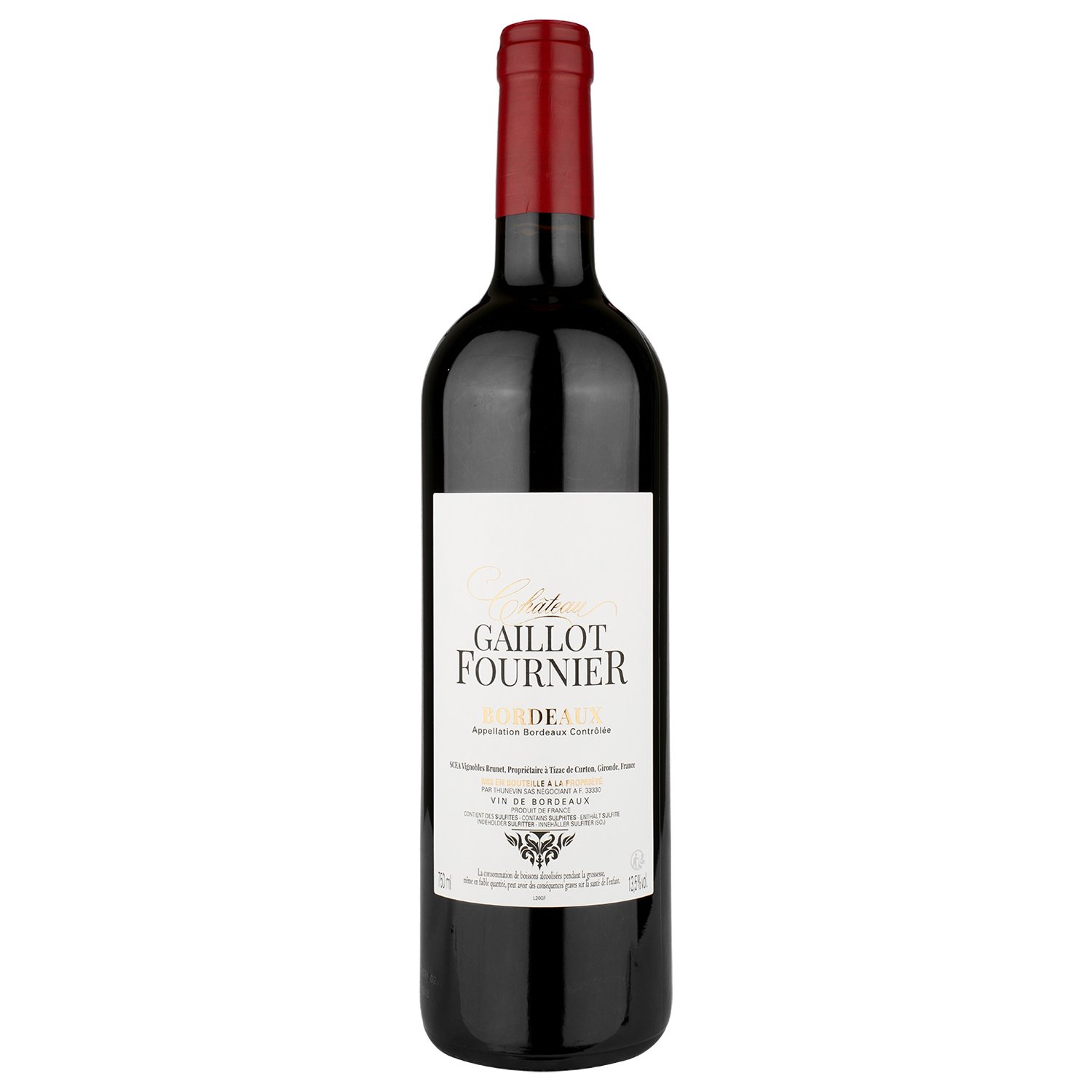 Вино Chateau Gaillot Fournier красное сухое 0,75 л - фото 1