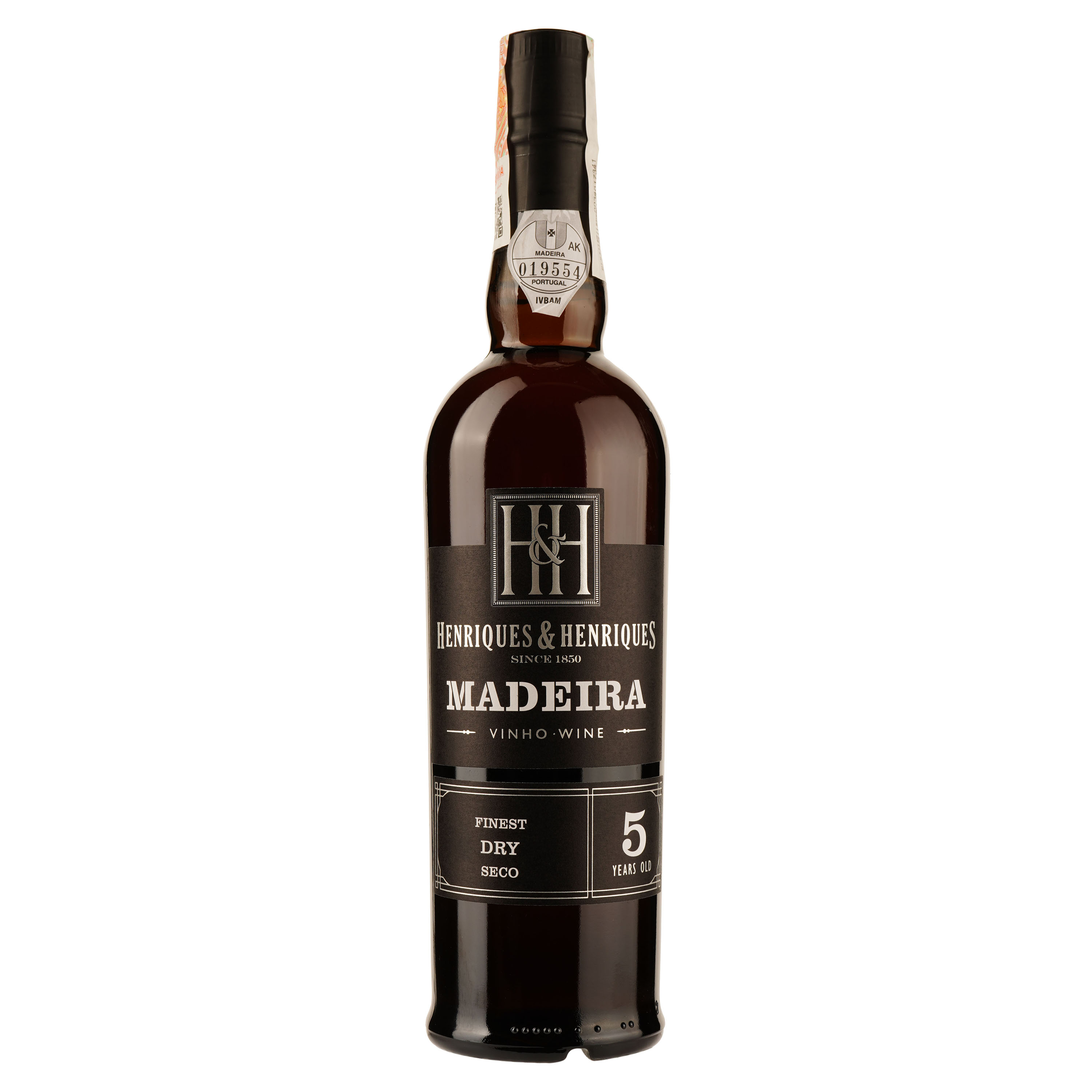 Вино Henriques&Henriques Madeira 5yo Finest Dry, белое, полусухое, 19%, 0,5 л - фото 1