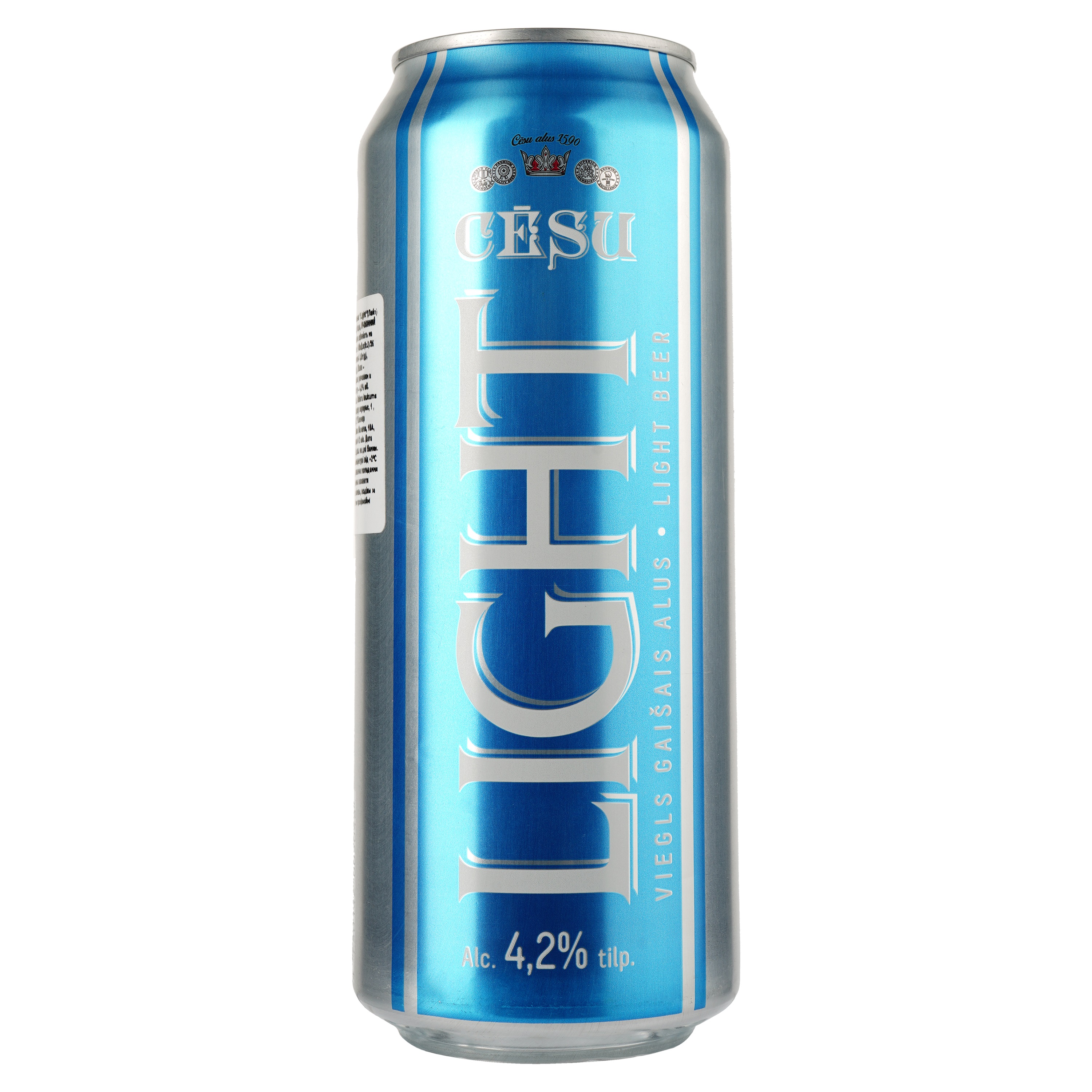 Пиво Cesu Light, светлое, фильтрованное, 4,2%, ж/б, 0,5 л - фото 1