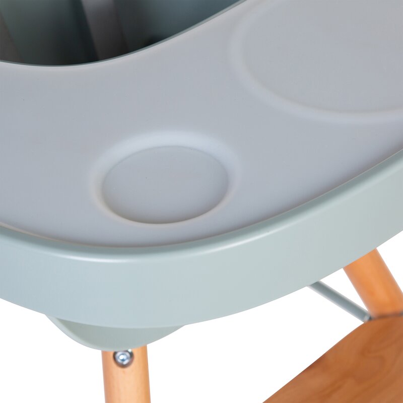 Столик к стулу для кормления Childhome Evolu с силиконовым подносом, мятный (CHEVOTSMI) - фото 5