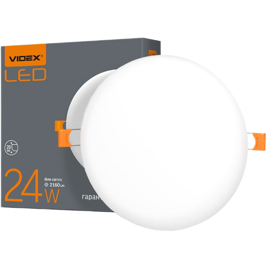 Світильник безрамковий Videx LED 24W 4100K круглий (VL-DLFR-244) - фото 1