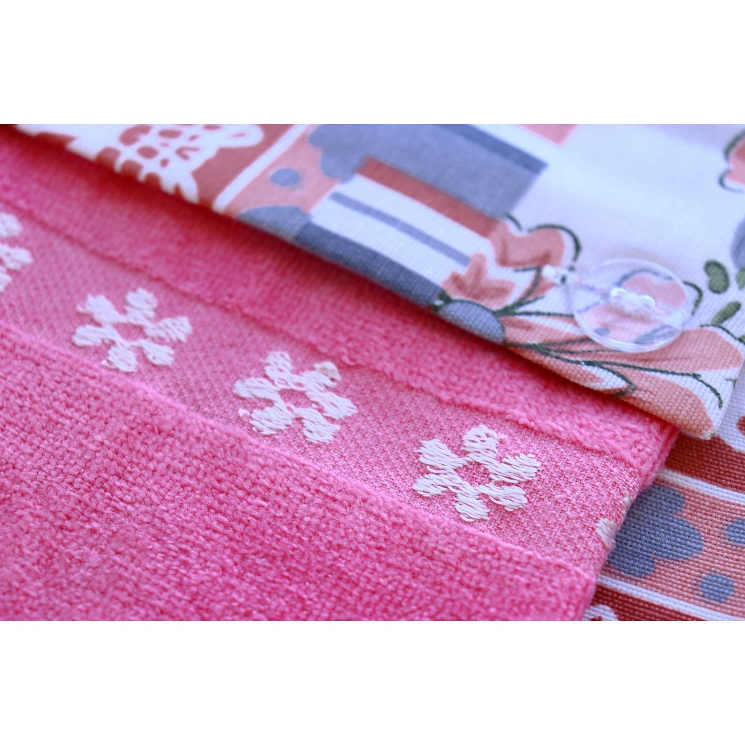Набір для кухні IzziHome Flowers фартух + рушник рожевий (607737) - фото 3