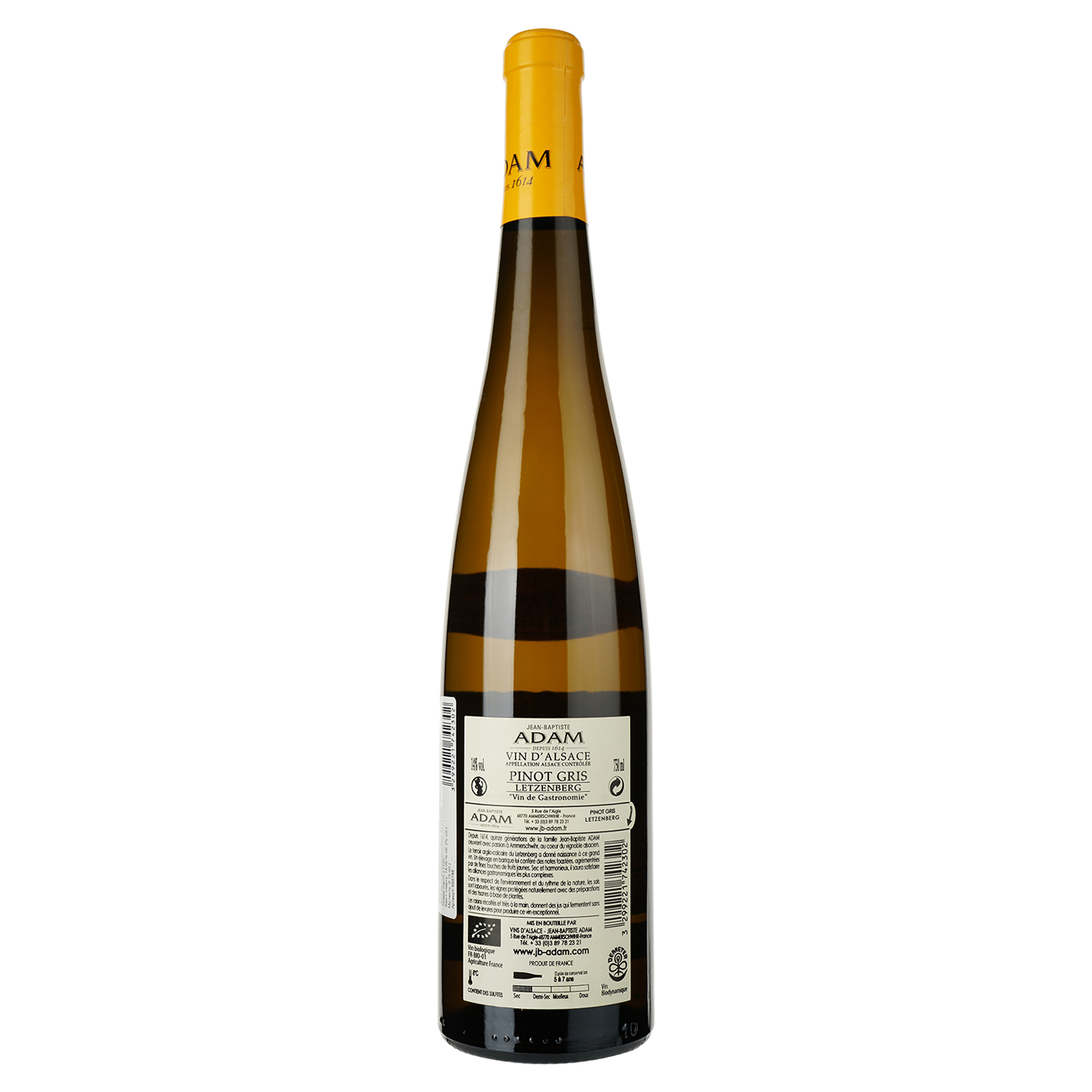 Вино Jean-Baptiste Adam Pinot Gris Letzenberg 2019 белое сухое 0.75 л - фото 2