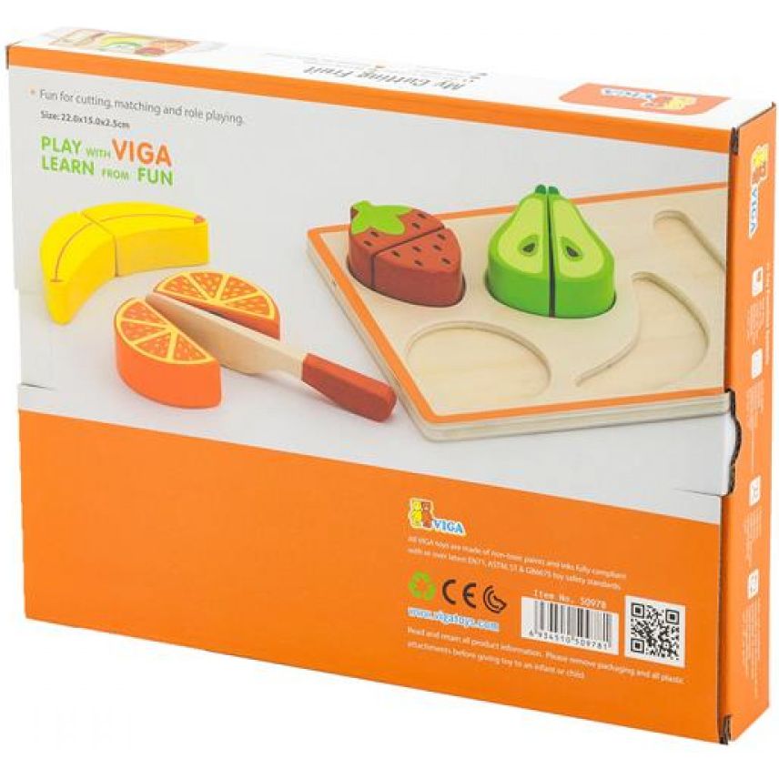 Игрушечные продукты Viga Toys Деревянные фрукты (50978) - фото 4