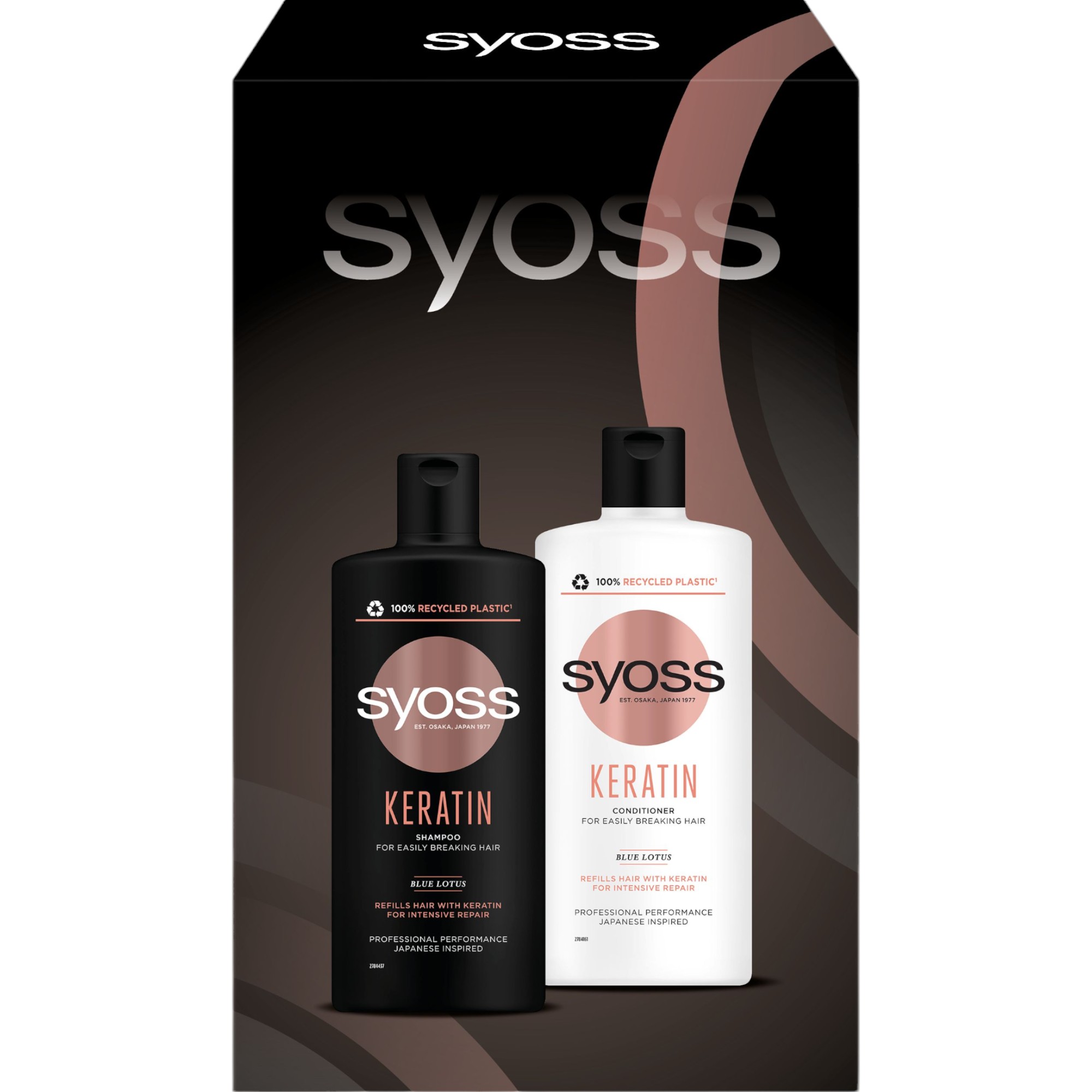 Набор Syoss Keratin. Intensive Repair Шампунь 440 мл + бальзам 440 мл - фото 3