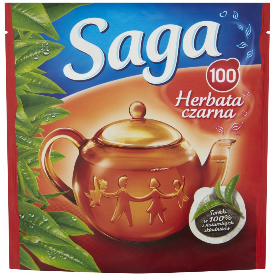 Чай чорний Saga Herbata, 140 г (100 шт. х 1.4 г) (917459) - фото 1