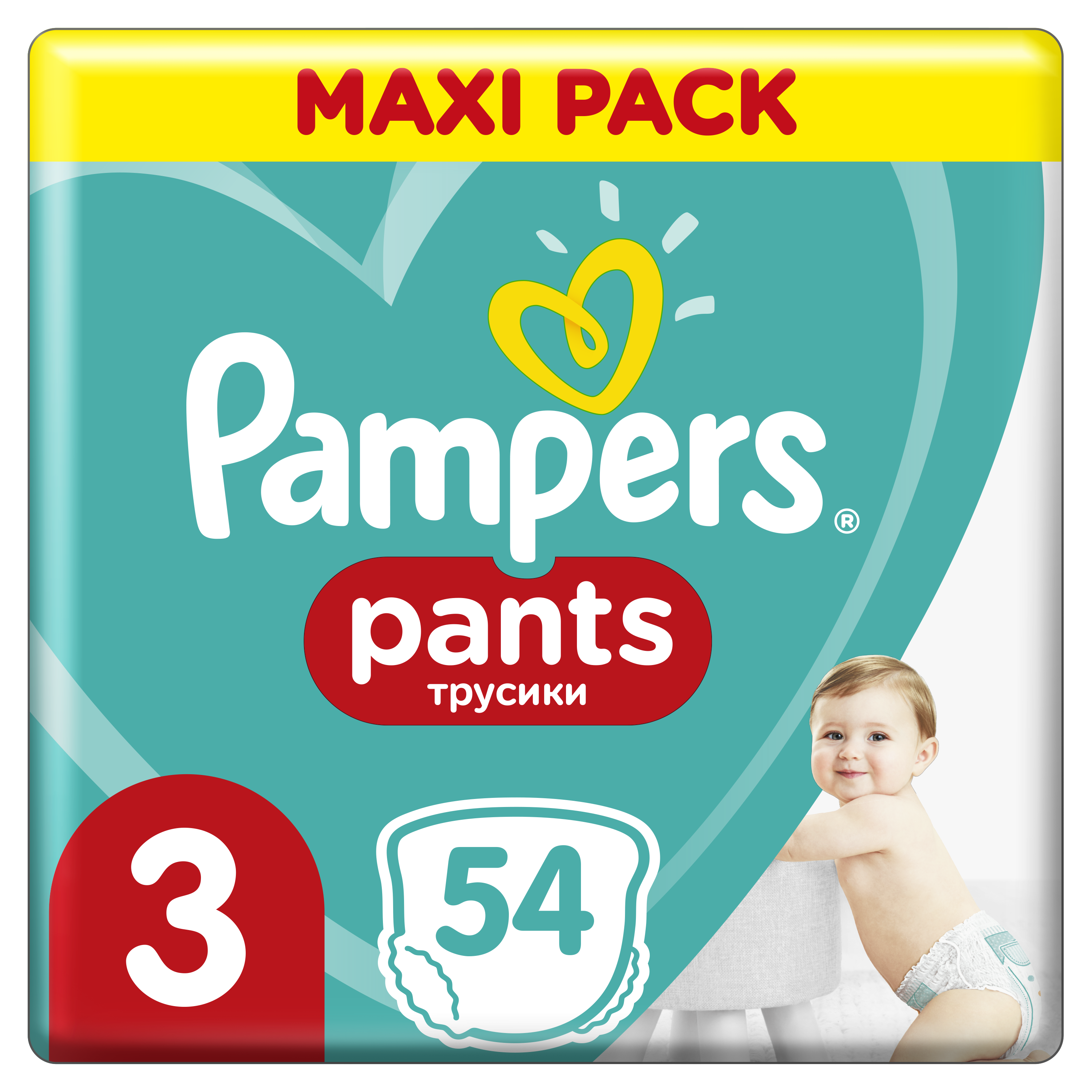Підгузки-трусики Pampers Pants 3 (6-11 кг), 54 шт. - фото 1