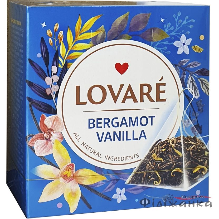 Чай черный Lovare Bergamot Vanilla 30 г (15 шт. х 2 г) (947957) - фото 1