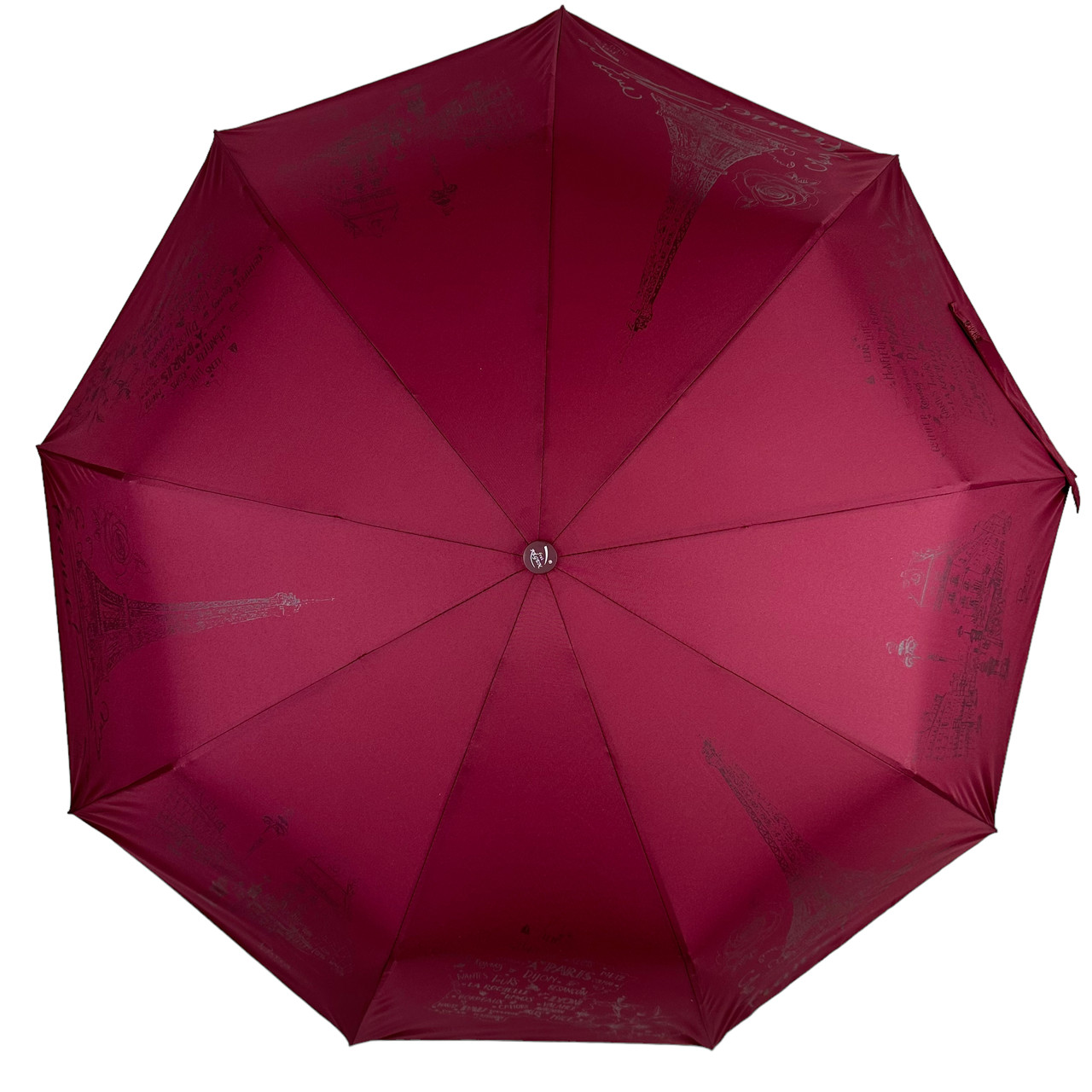 Женский складной зонтик полуавтомат Frei Regen 97 см бордовый - фото 3