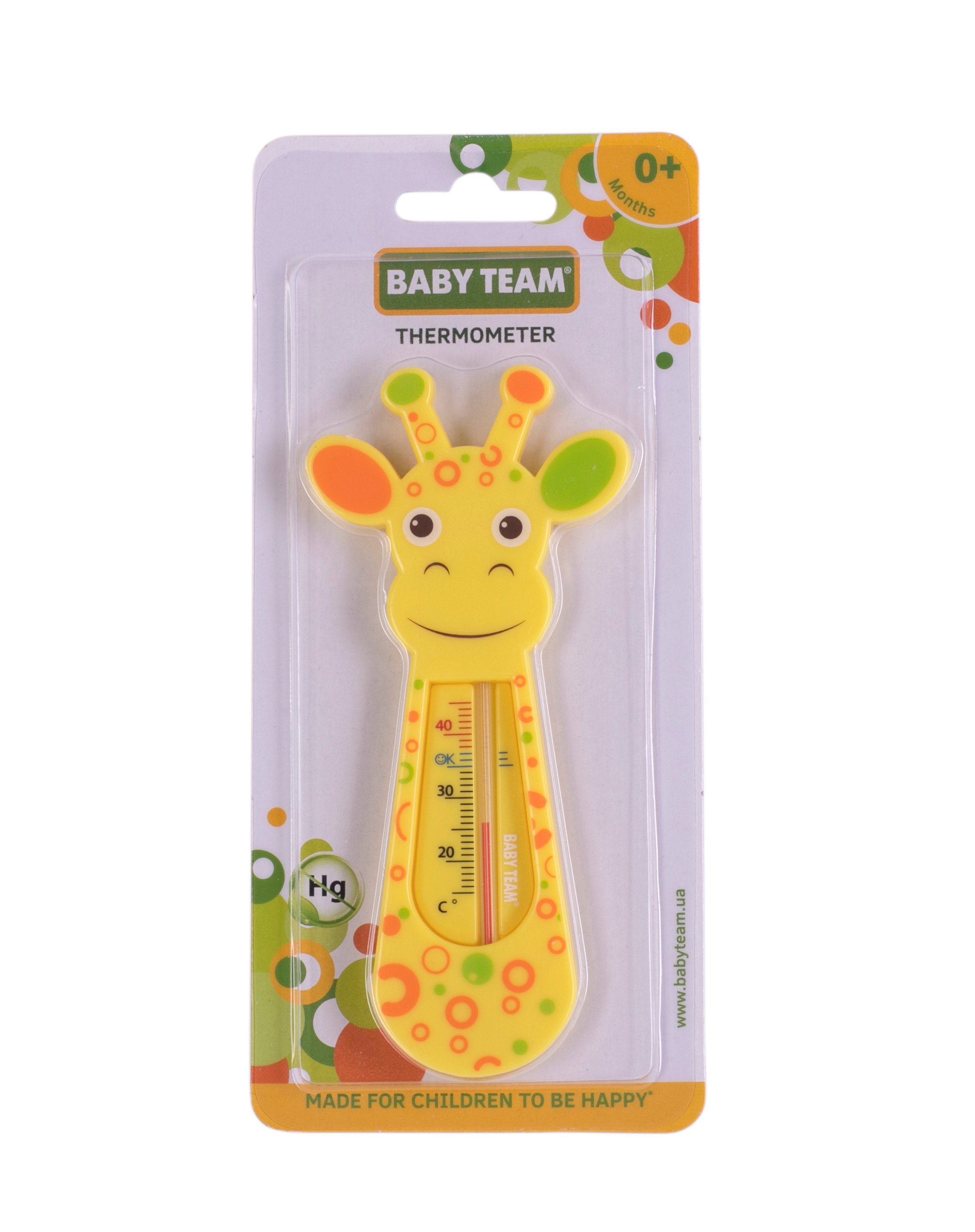 Термометр для воды Baby Team Жираф, желтый (7300) - фото 2