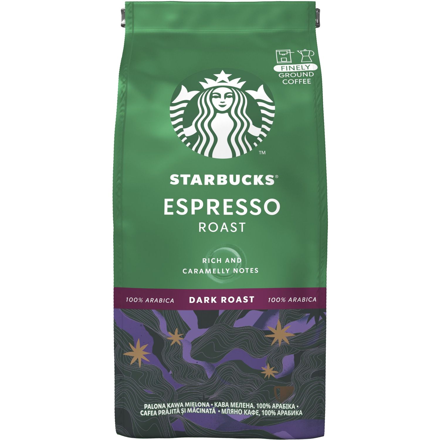 Кава мелена Starbucks Espresso Roast арабіка 200 г - фото 1