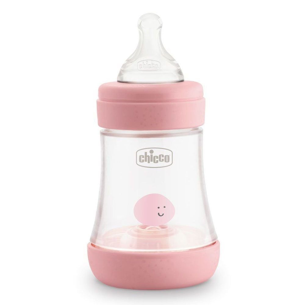 Бутылочка для кормления Chicco Perfect 5, с силиконовой соской, 150 мл, розовый (20211.10.40) - фото 1