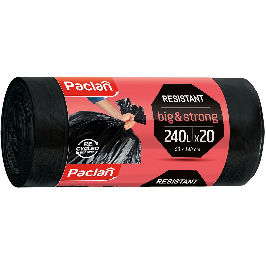 Пакеты для мусора Paclan Big&Strong, 240 л, 20 шт. - фото 1