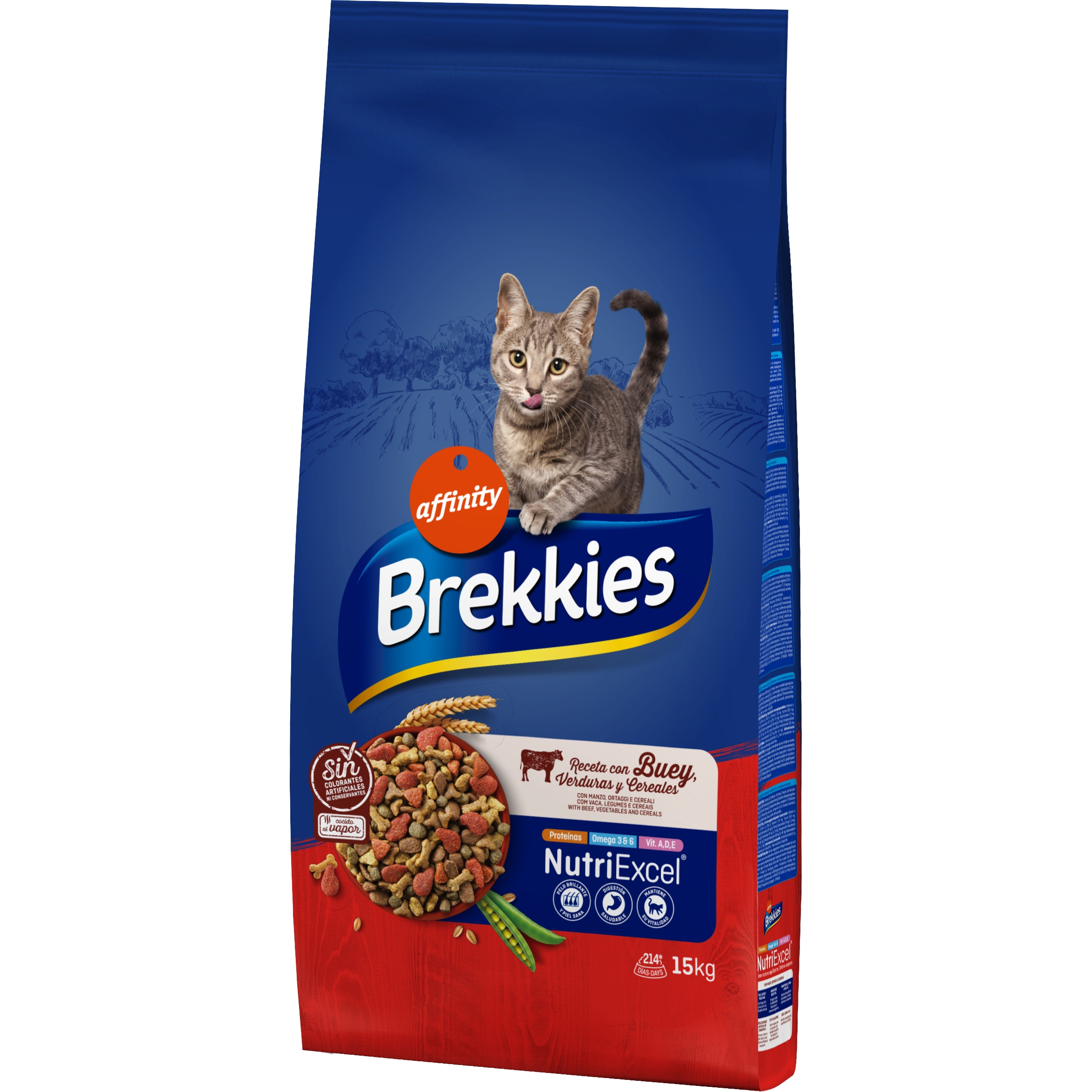 Сухой корм для кошек Brekkies Cat Beef с говядиной 15 кг - фото 1