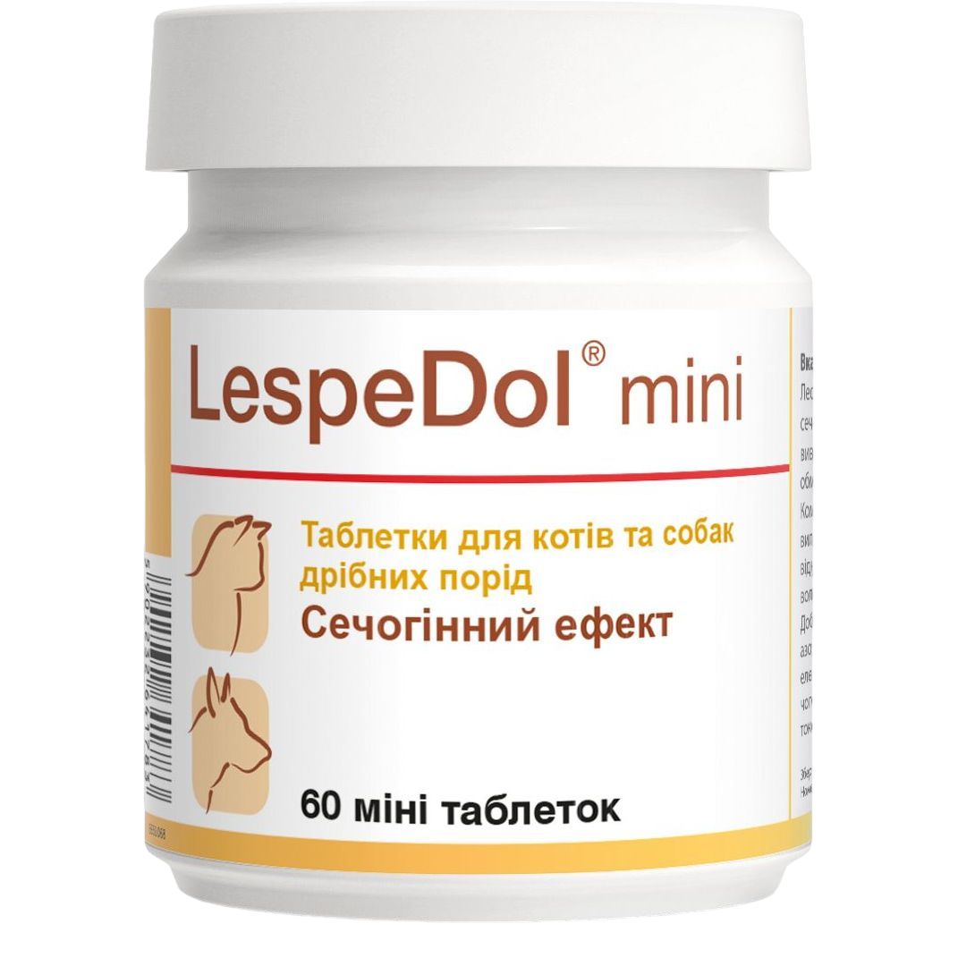 Витаминно-минеральная добавка Dolfos LespeDol mini при заболеваниях мочевыводящих путей для собак и кошек, 60 мини таблеток - фото 1