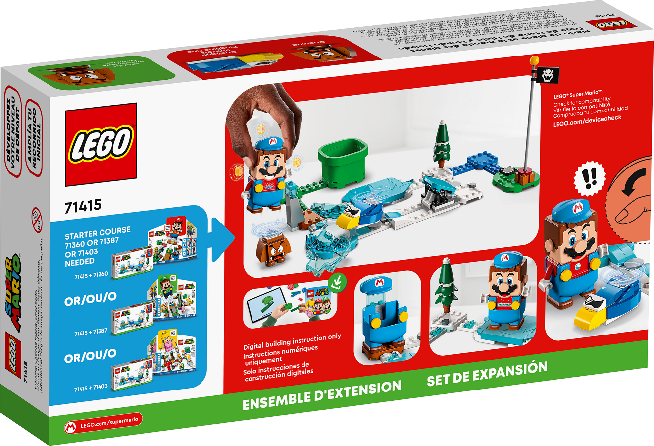 Конструктор LEGO Super Mario Костюм Крижаного Маріо та Льодяний світ, 105 деталей (71415) - фото 4