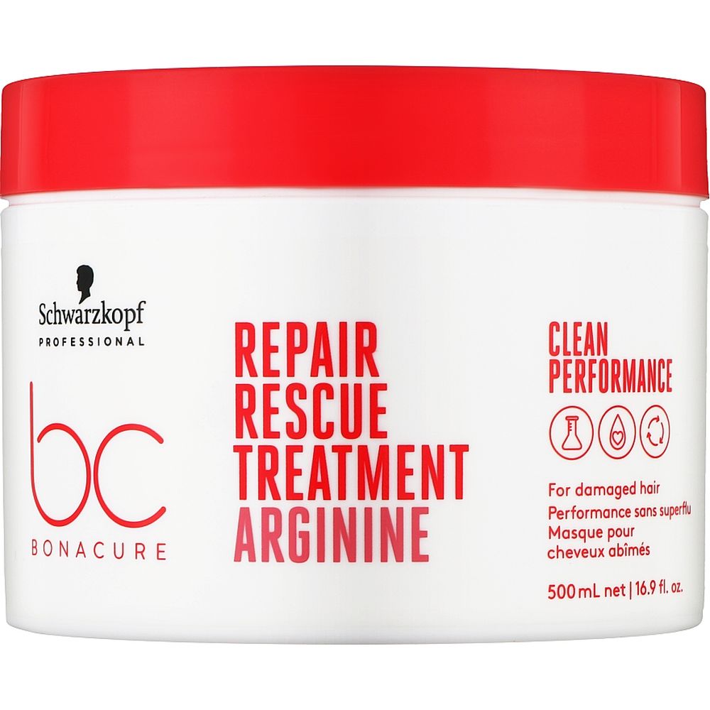 Маска Schwarzkopf Professional BC Bonacure Repair Rescue Treatment Arginine для пошкодженого волосся 500 мл - фото 1