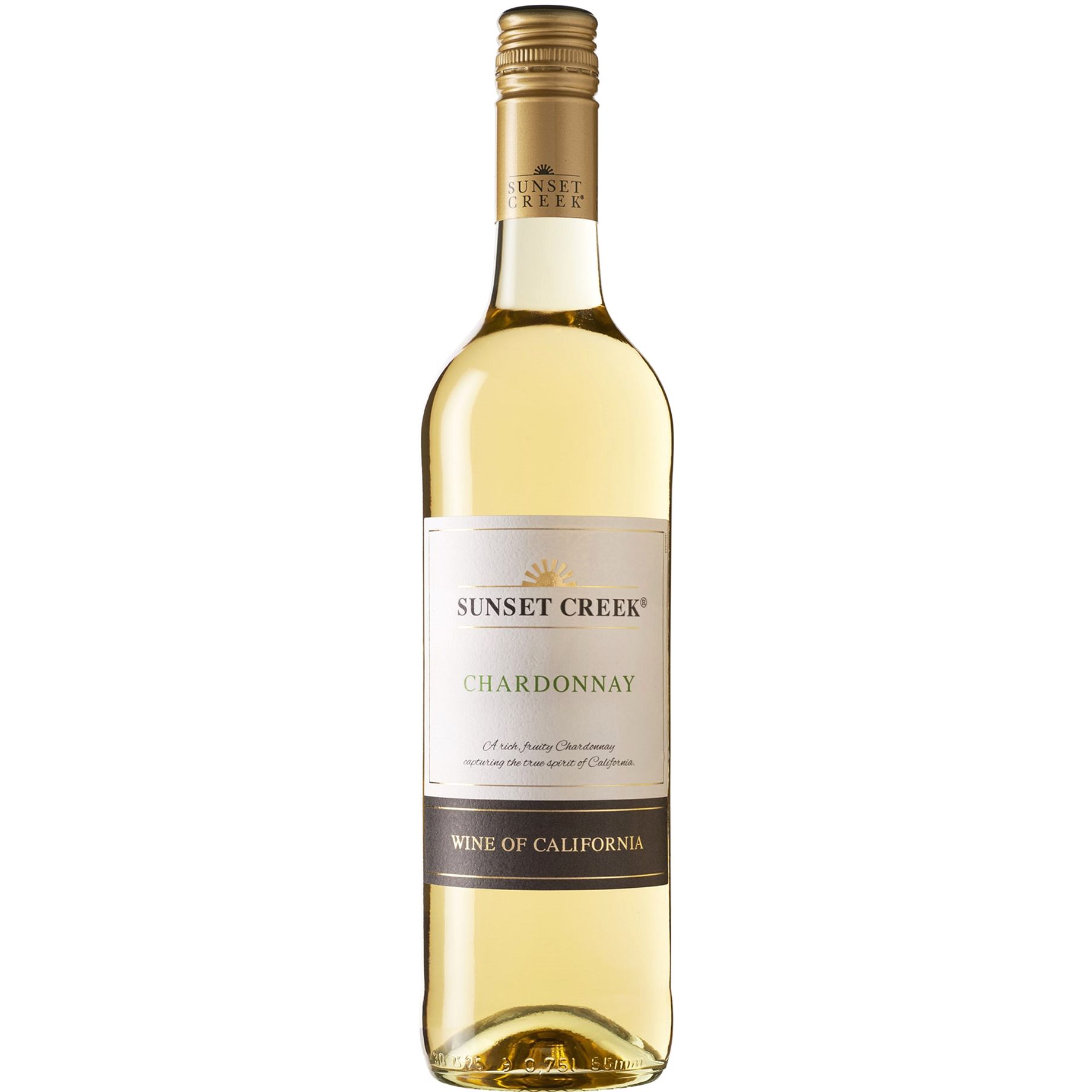 Вино Sunset Creek Chardonnay California біле сухе 0.75 л - фото 1