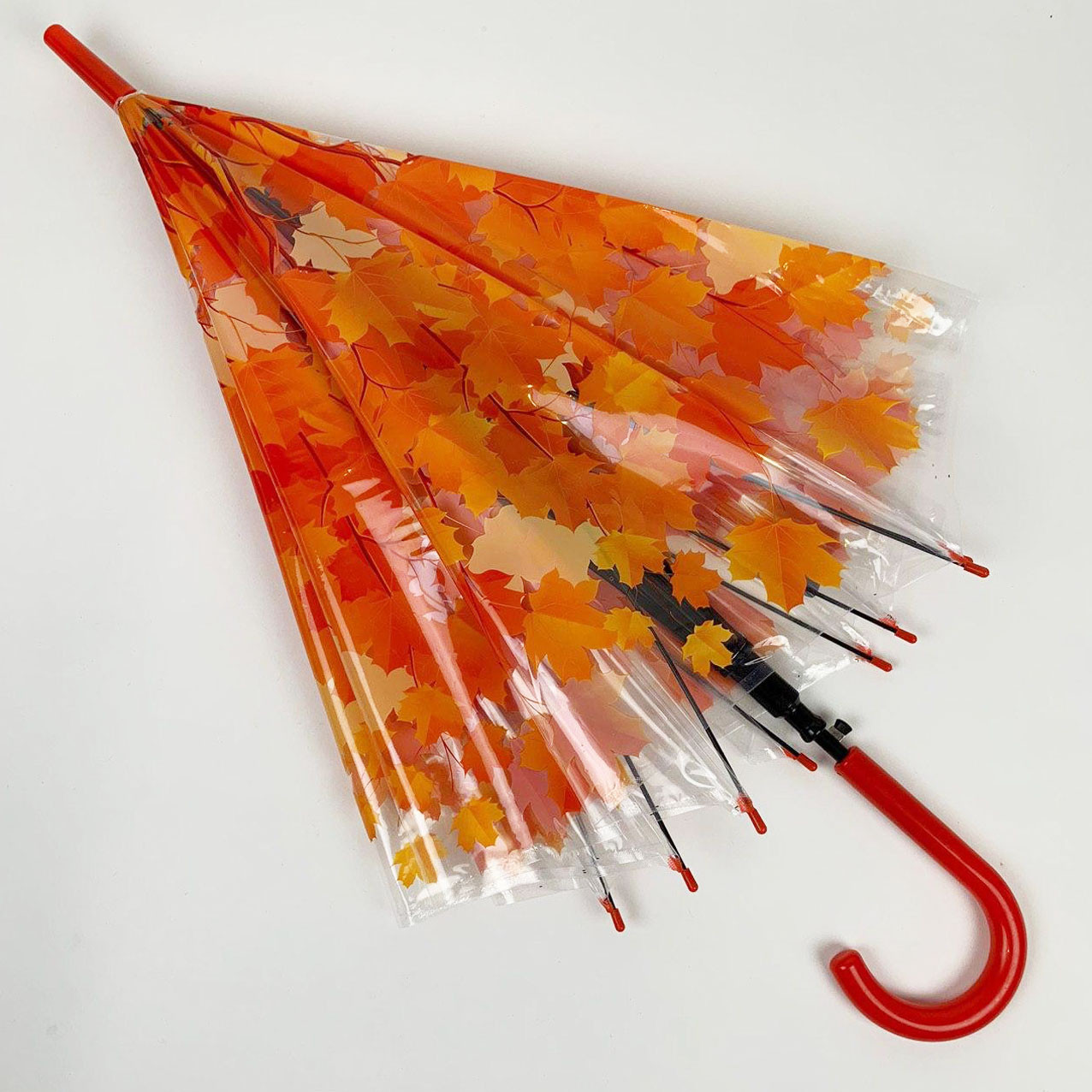 Женский складной зонтик полуавтомат Swifts 97 см прозрачный - фото 6