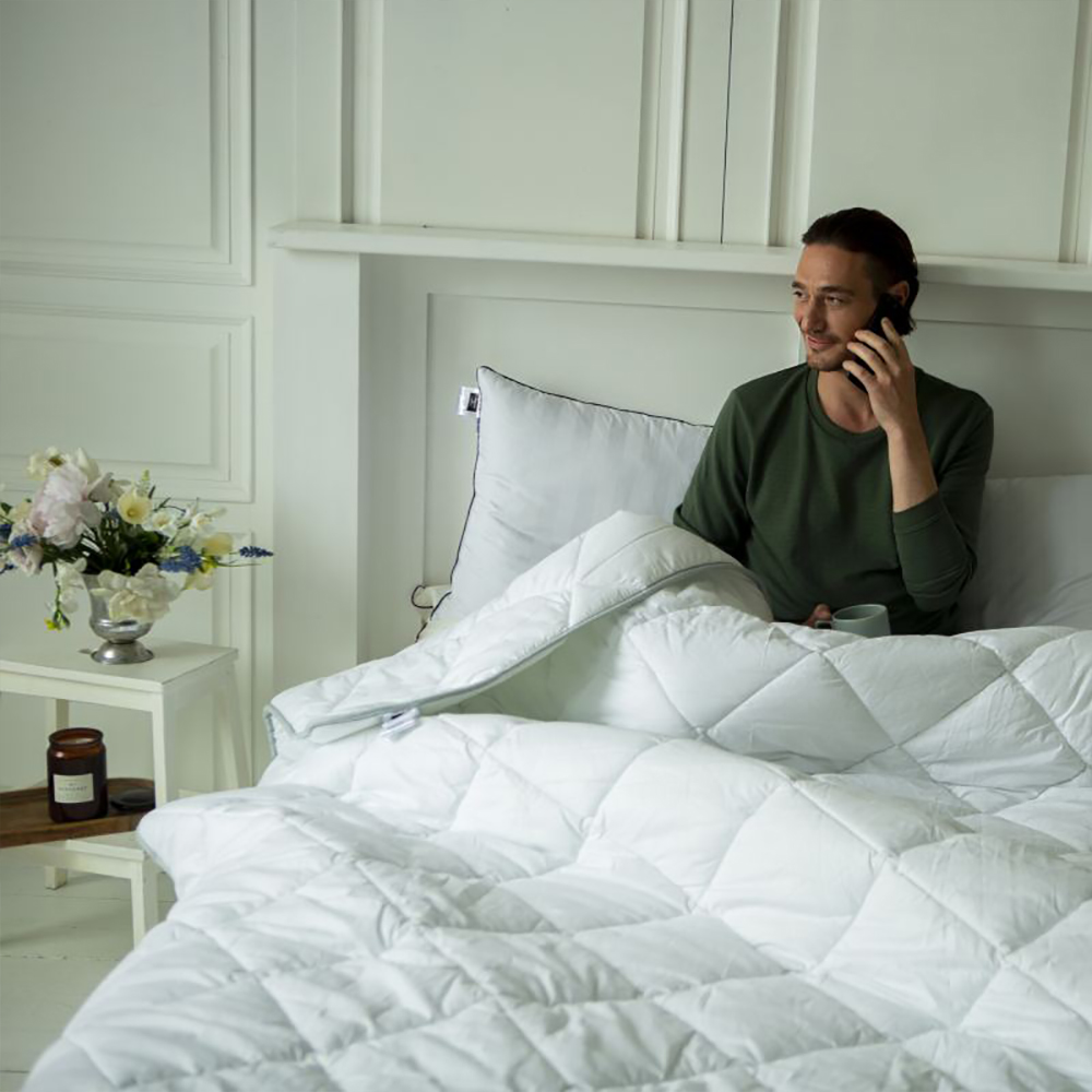 Одеяло шерстяное MirSon Royal №025, летнее, 200x220 см, белое - фото 6