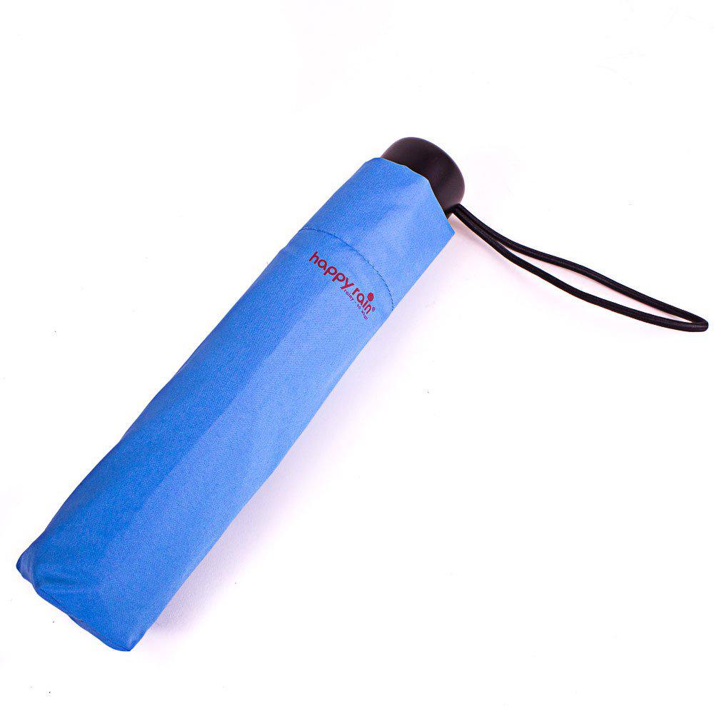 Жіноча складана парасолька механічна Happy Rain 97 см блакитна - фото 3