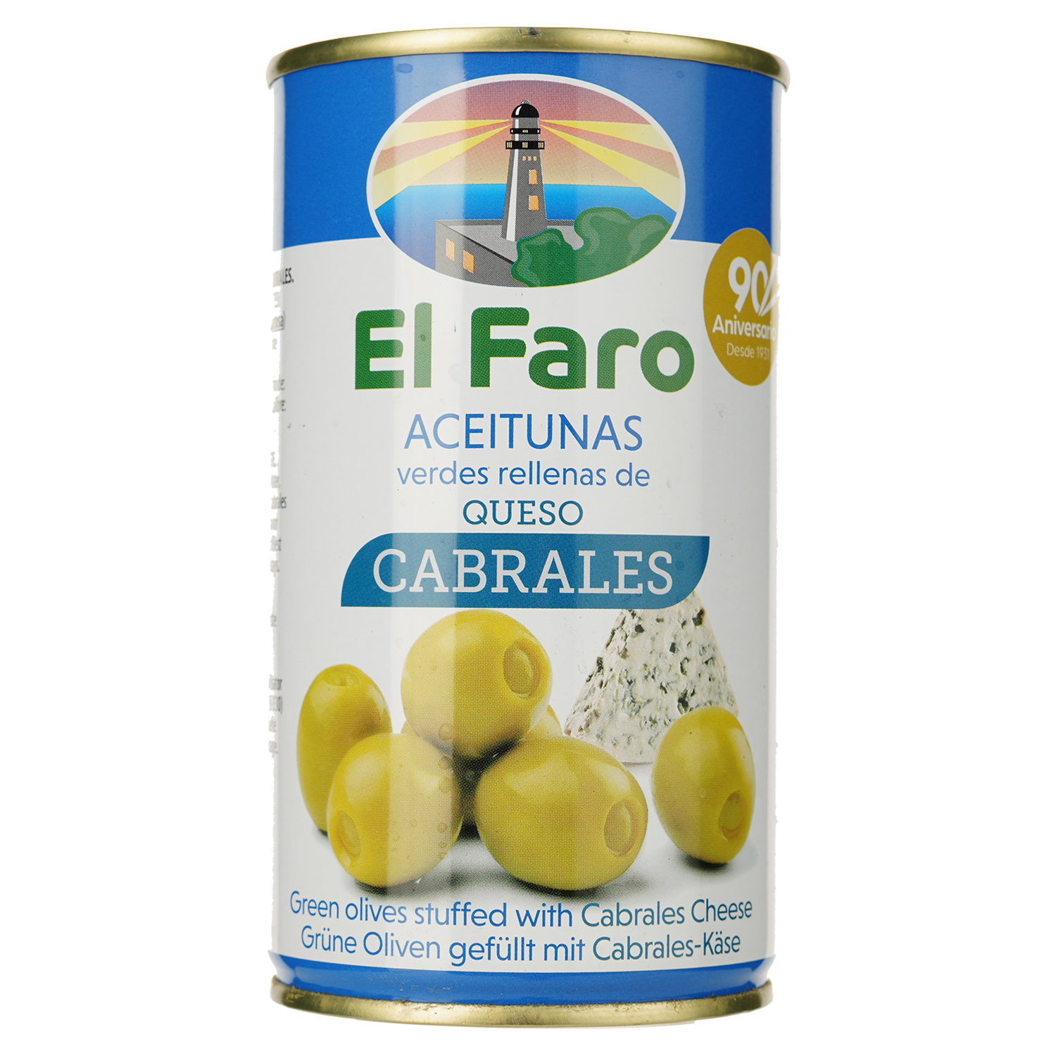 Оливки El Faro фаршированные сыром с голубой плесенью 350 г (914394) - фото 1