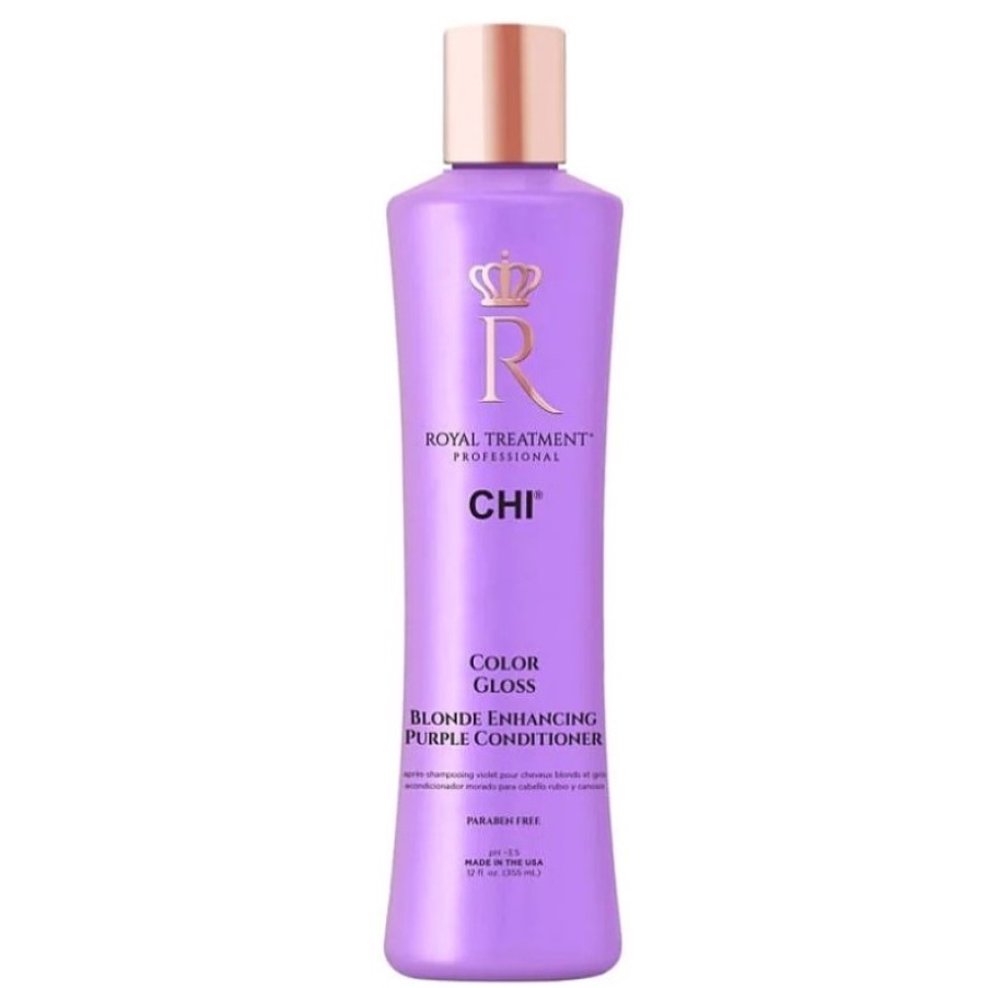 Кондиціонер для нейтралізації жовтизни волосся CHI Royal Treatment Color Gloss Blonde Enhancing Purple Conditioner 946 мл - фото 1