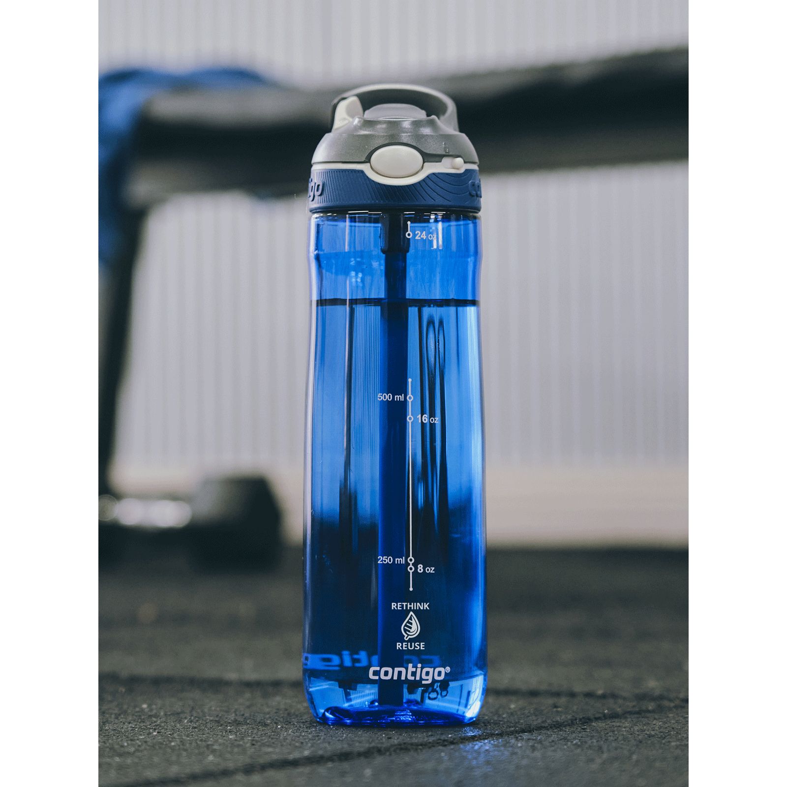Бутылка для воды Contigo Ashland спортивная синяя 0.72 л (2191379) - фото 7