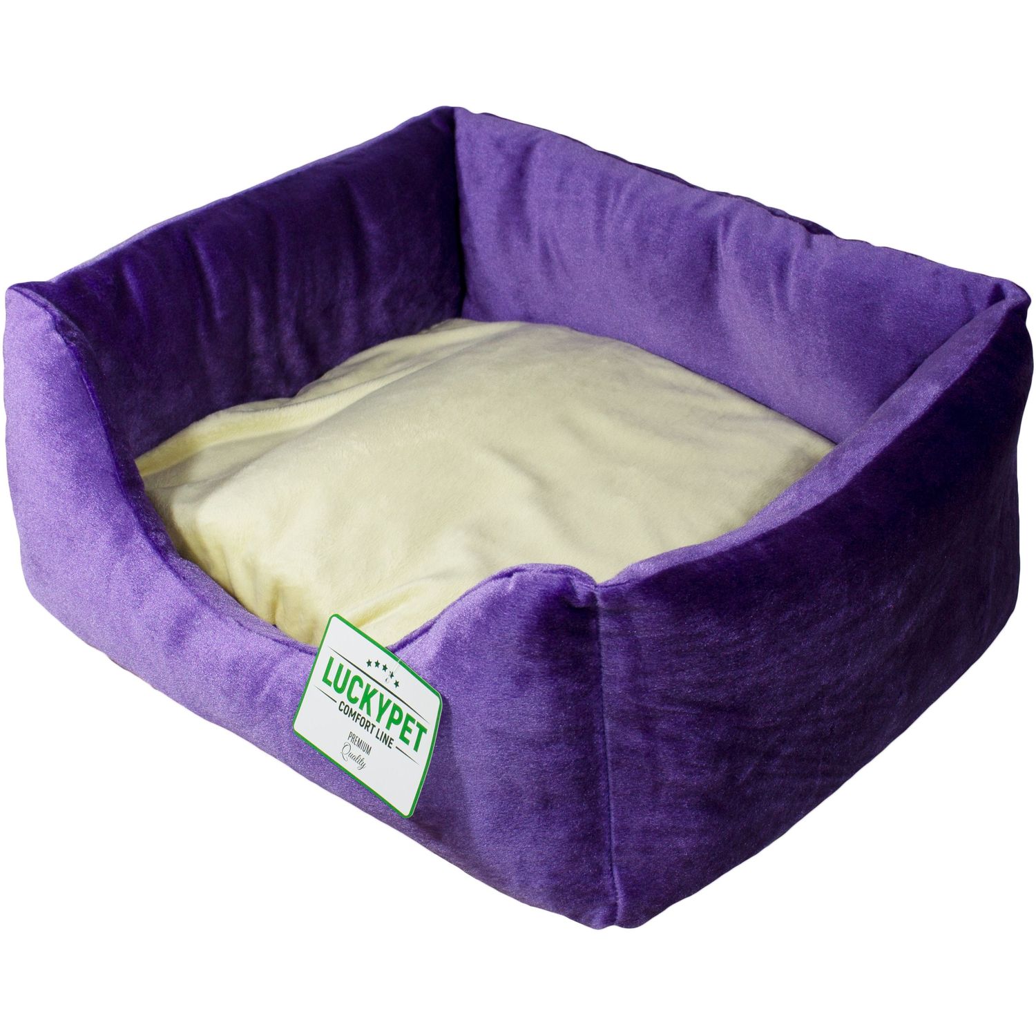 Лежак Luсky Pet Рольф №1, фиолетово-кремовыйt, 40х50х22 см - фото 1