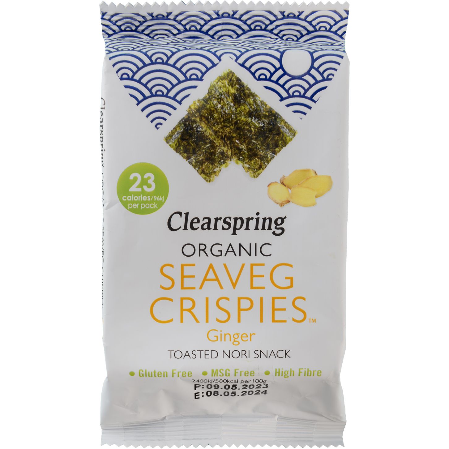 Водорості Clearspring Імбир морські хрусткі органічні 4 г - фото 1