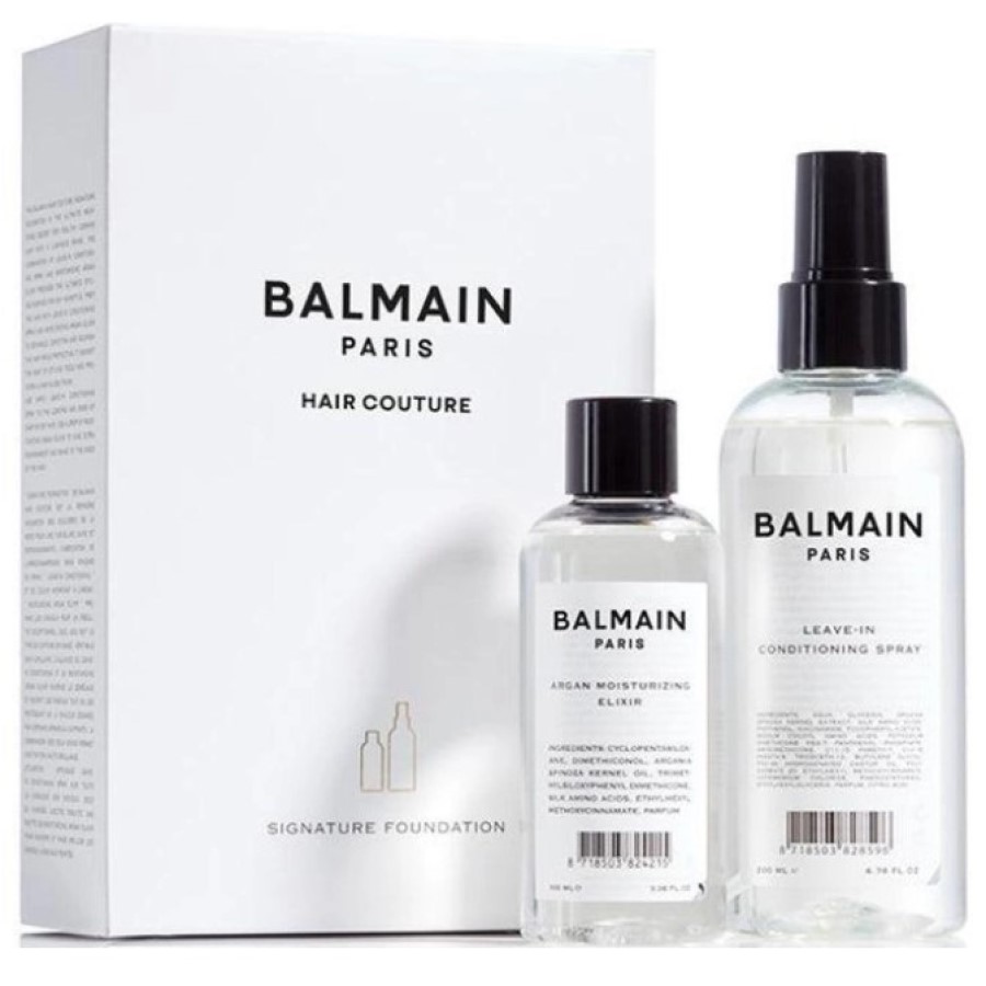 Набір для волосся Balmain Signature Foundation: спрей-кондиціонер 200 мл + еліксир з аргановим маслом 100 мл - фото 1