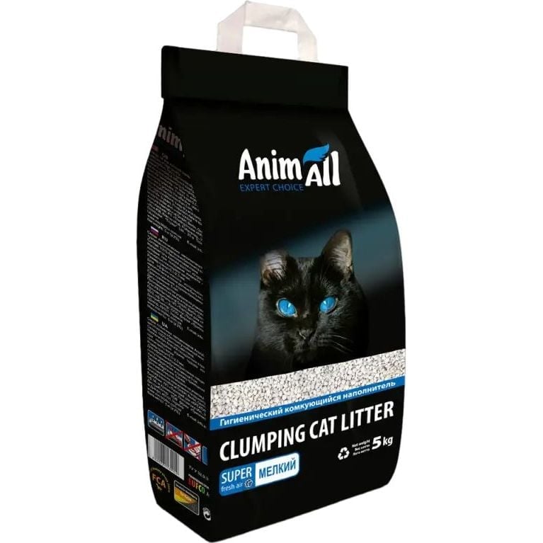 Бентонитовый наполнитель для кошачьего туалета AnimAll, мелкая фракция, 5 кг - фото 1