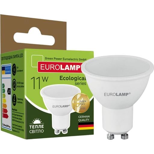Світлодіодна лампа Eurolamp LED Ecological Series, MR16, 11W, GU10, 3000K (50) (LED-SMD-11103(P)) - фото 1