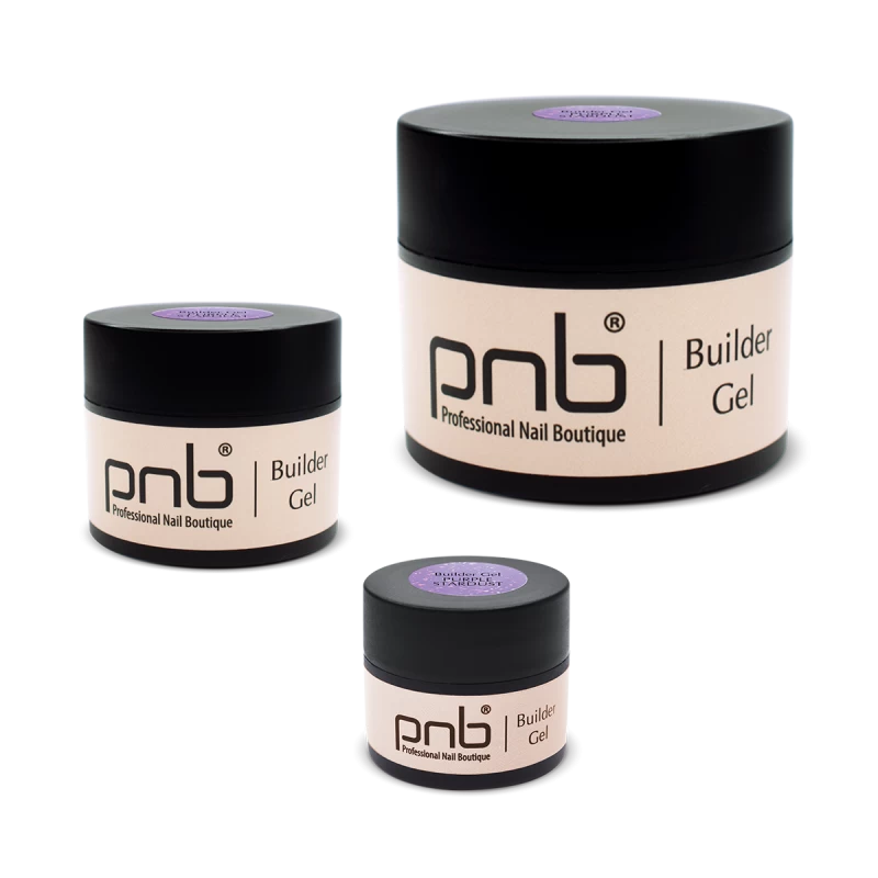 Моделирующий гель PNB Builder Gel Purple Stardust 5 мл - фото 6