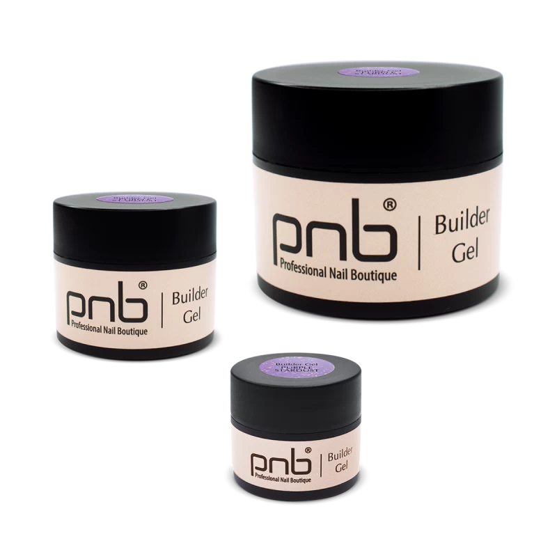 Моделюючий гель PNB Builder Gel Purple Stardust 5 мл - фото 6