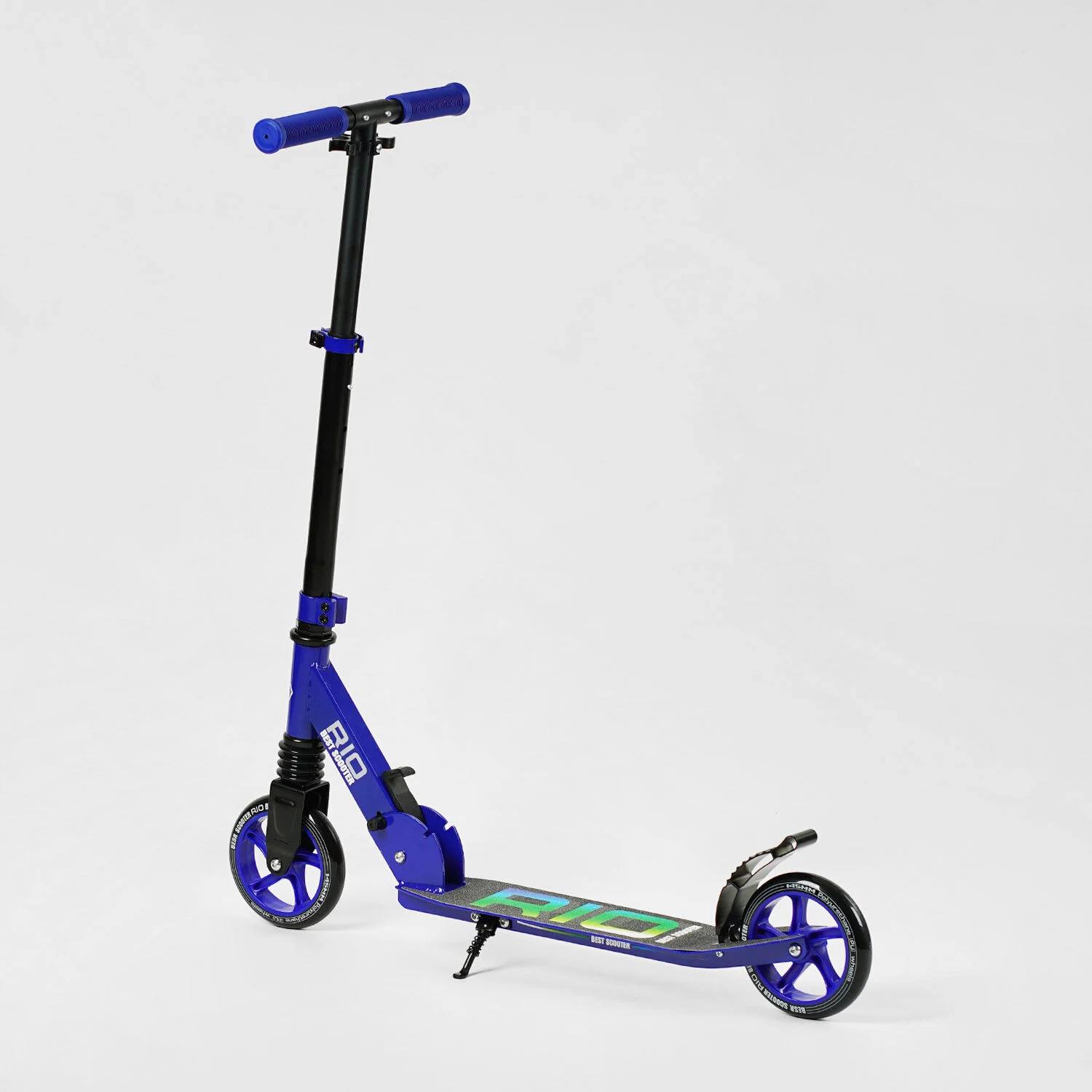 Самокат Best Scooter Rio 77-102х52х10 см Черно-синий 000283541 - фото 2