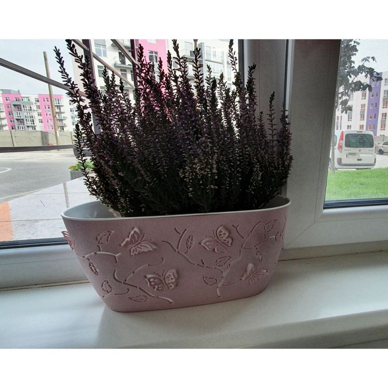 Горщик для квітів Alyaplastik балконний 3D, 4.1 л, темно-фіолетовий (ALY111d.purple) - фото 8