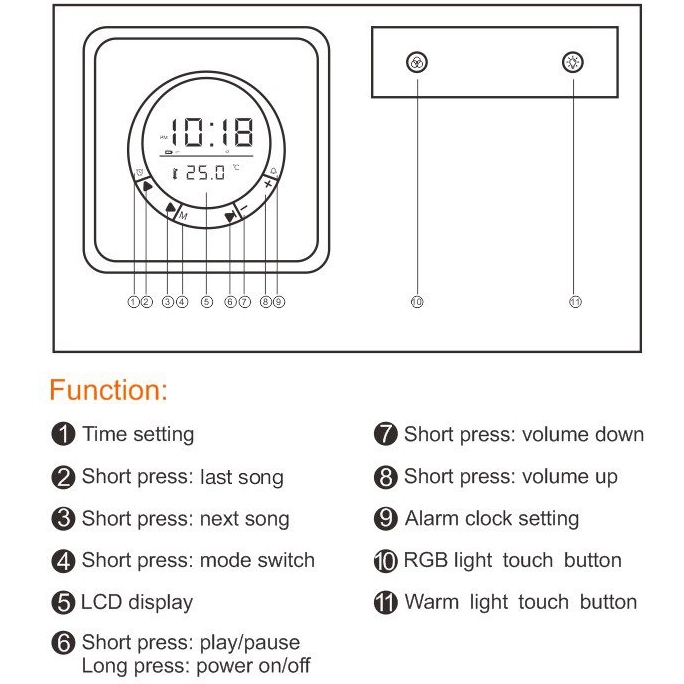 Портативная колонка часы будильник Kisonli Q6A Bluetooth 3600 mAh 5 Вт - фото 8