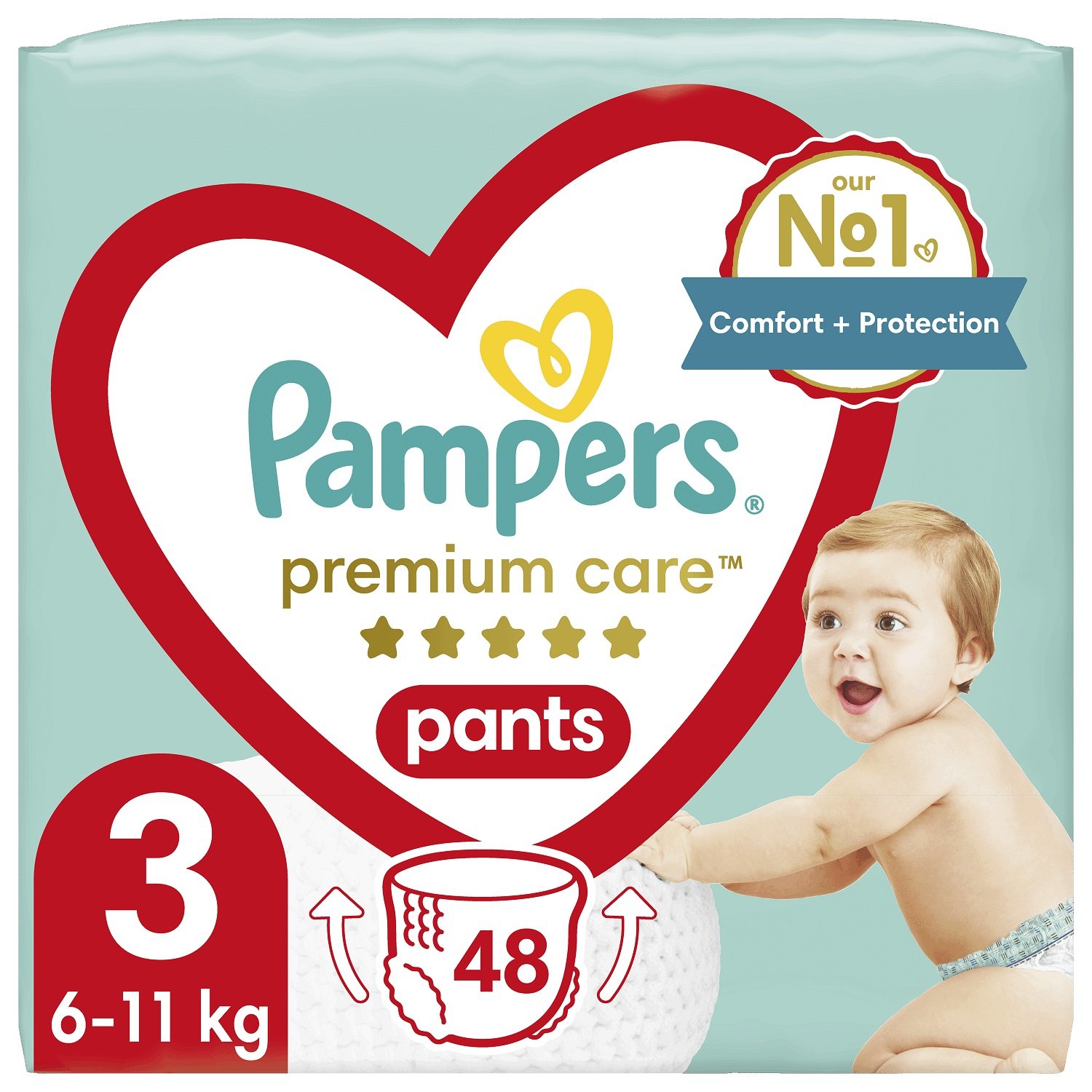 Підгузки-трусики Pampers Premium Care Pants 3 (6-11 кг), 48 шт. - фото 1