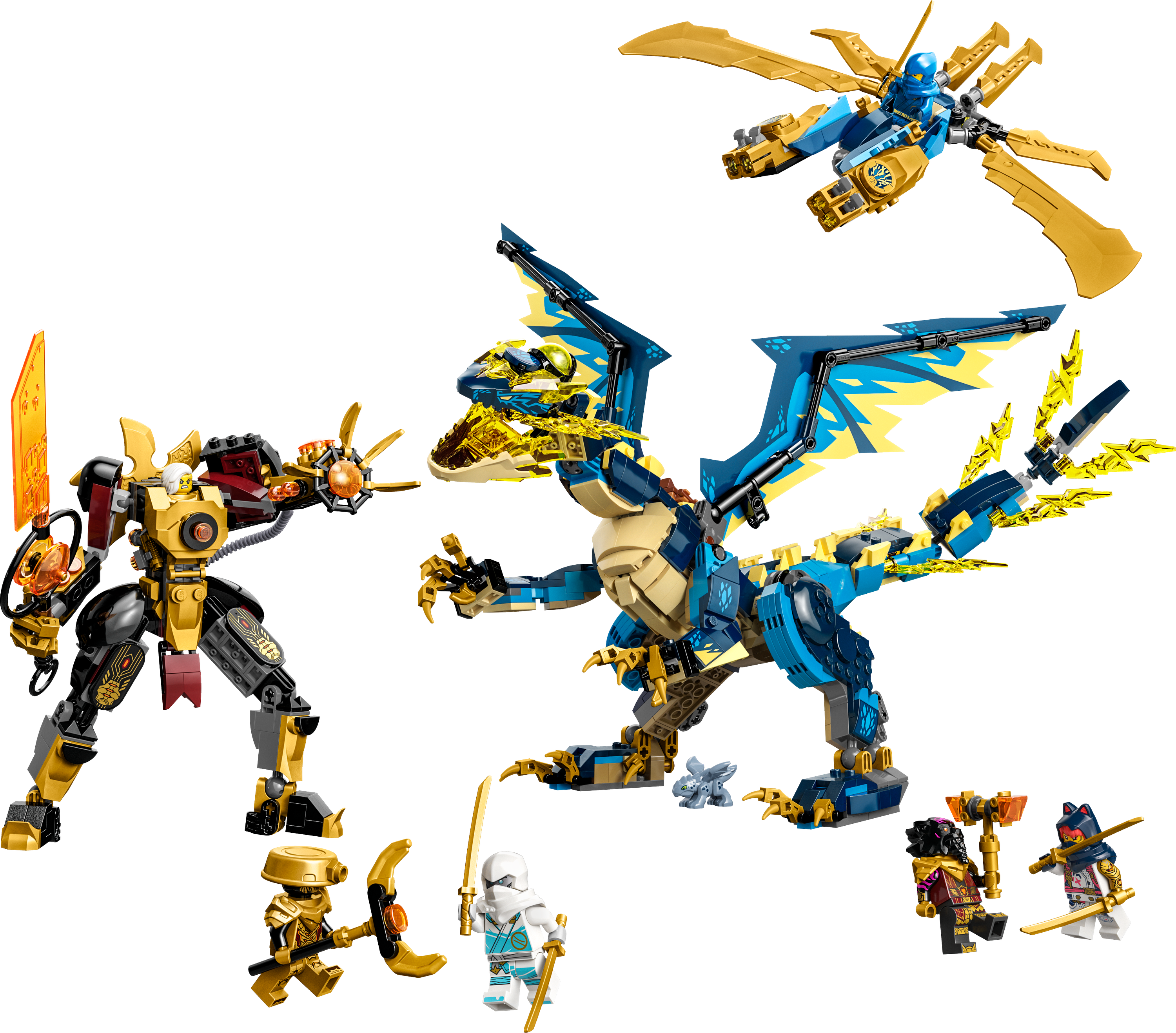Конструктор LEGO Ninjago Дракон стихий против робота Владычицы, 1038 деталей (71796) - фото 2