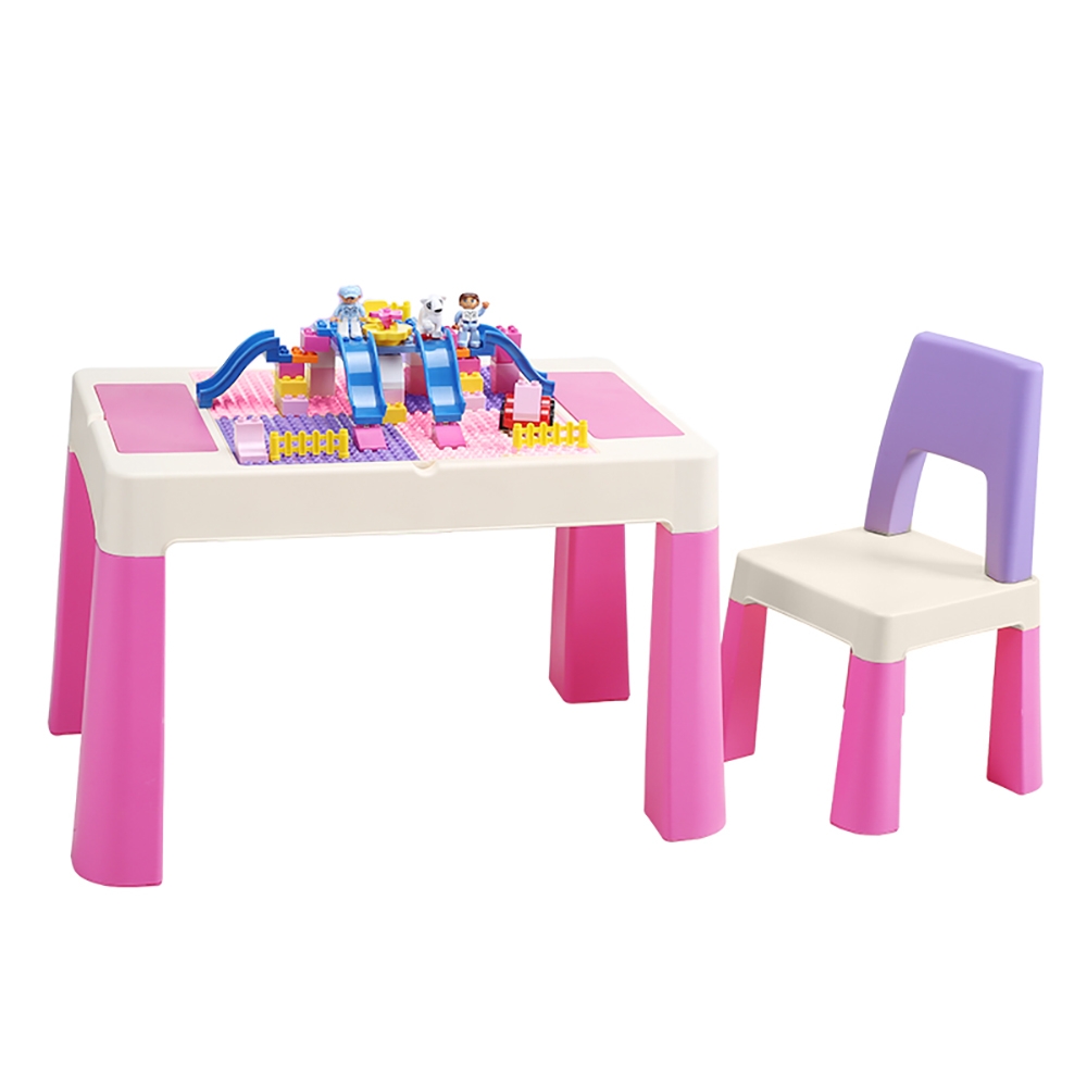 Дитячий функціональний столик і стільчик Poppet 5в1, рожевий (PP-002P) - фото 3