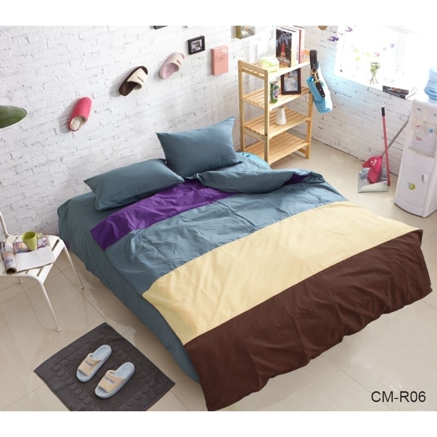 Комплект постільної білизни TAG Tekstil 2-спальний Різнокольоровий 000163773 (CM-R06) - фото 1
