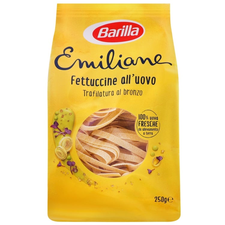 Вироби макаронні Barilla Emiliane Fettuccine, з яйцем, 250 г (635017) - фото 1