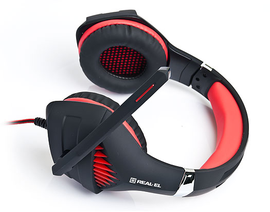 Навушники Real-El GDX-7600 Black/Red з мікрофоном - фото 2