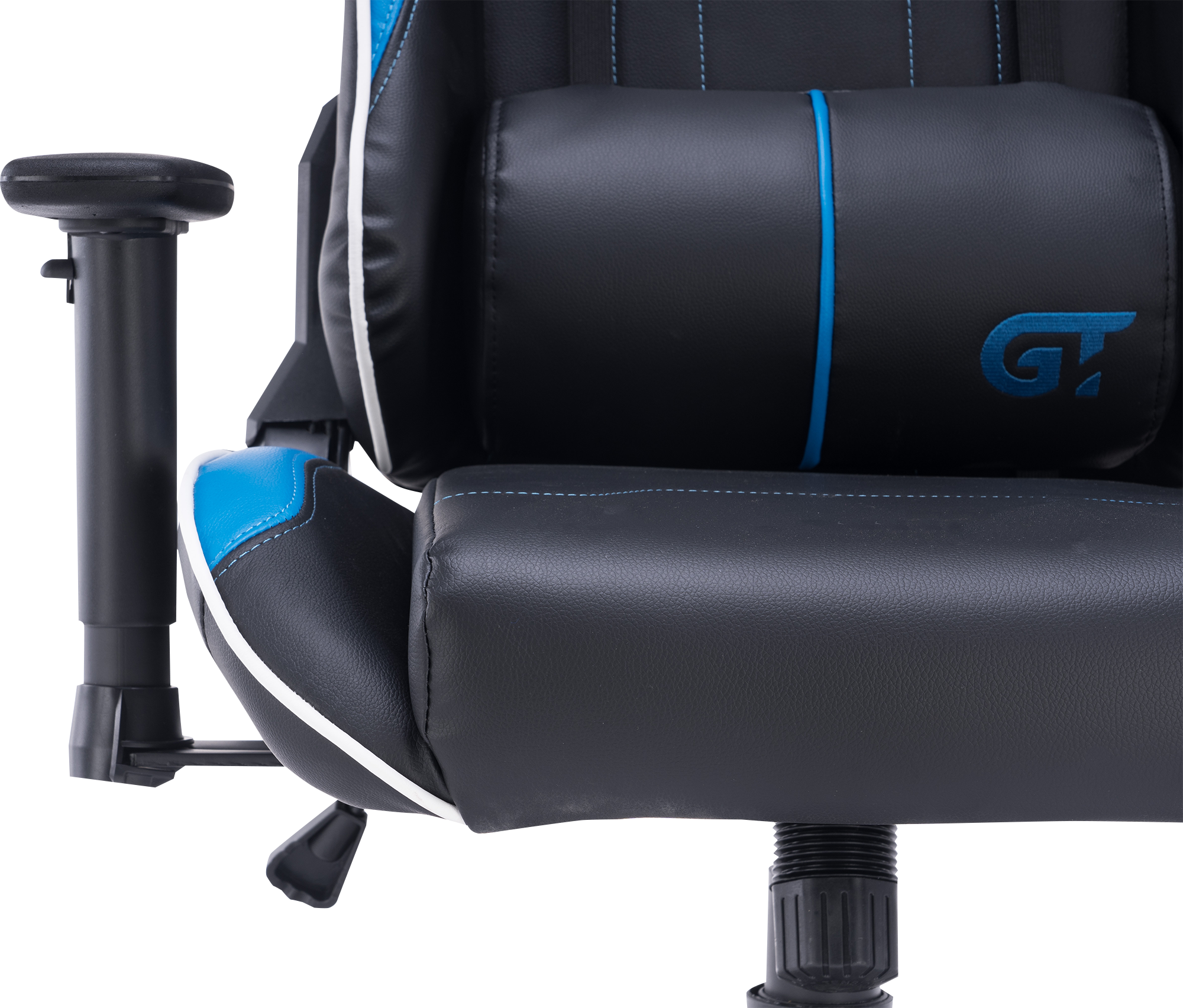 Геймерское кресло GT Racer черное с синим (X-2528 Black/Blue) - фото 12