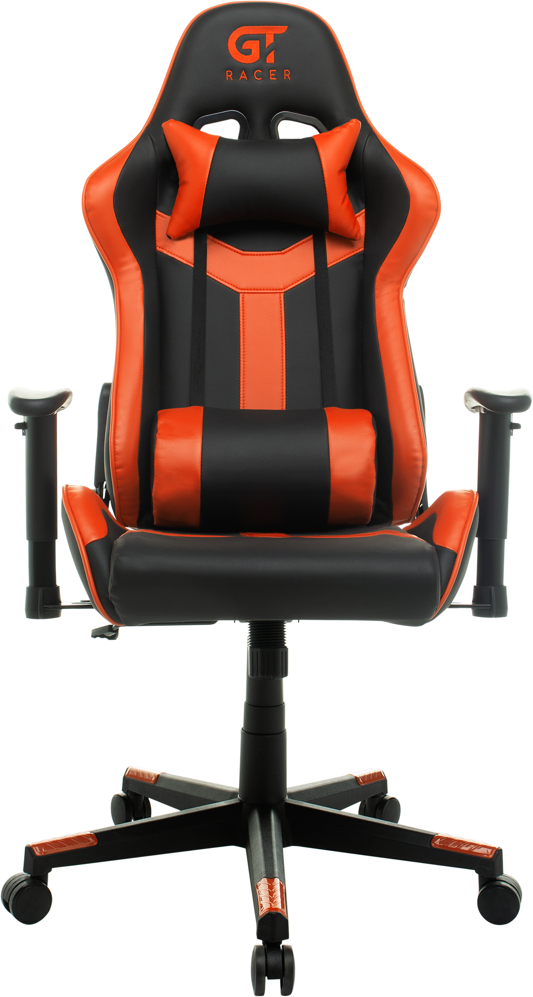 Геймерское кресло GT Racer черное с оранжевым (X-2527 Black/Orange) - фото 3